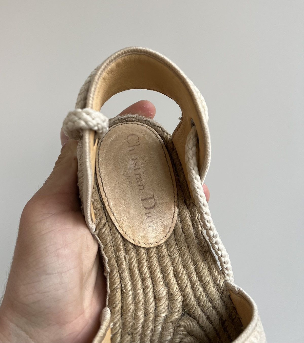 Christian Dior Monsieur × Dior Christian Dior Canvas Embroidered Beige Espadrilles Sandals Size US 10 / IT 40 - 14 Thumbnail