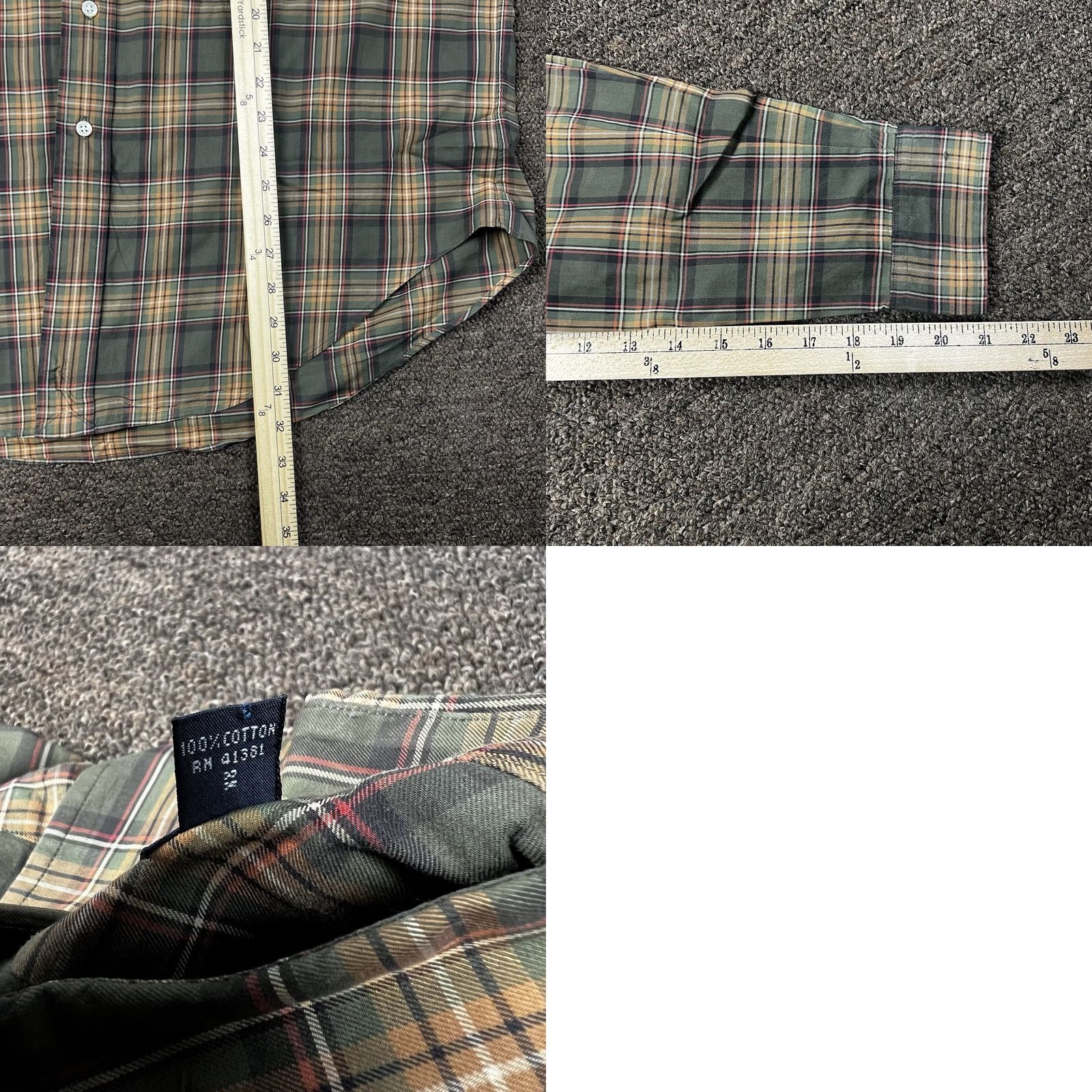 Ralph Lauren Ralph Lauren Button Down Shirt Mens Large Green Plaid Pony Classic Fit Cotton Size US L / EU 52-54 / 3 - 8 Thumbnail