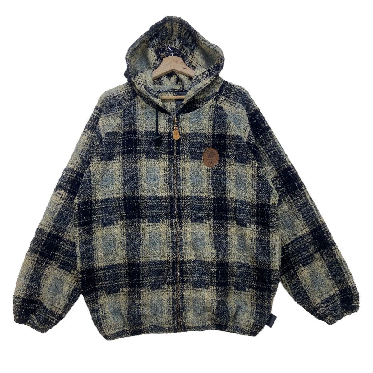 image of USA Olympics x Vintage 1998 Olympic Nagano Fleece Sherpa Jacket, Men's (Size Medium)