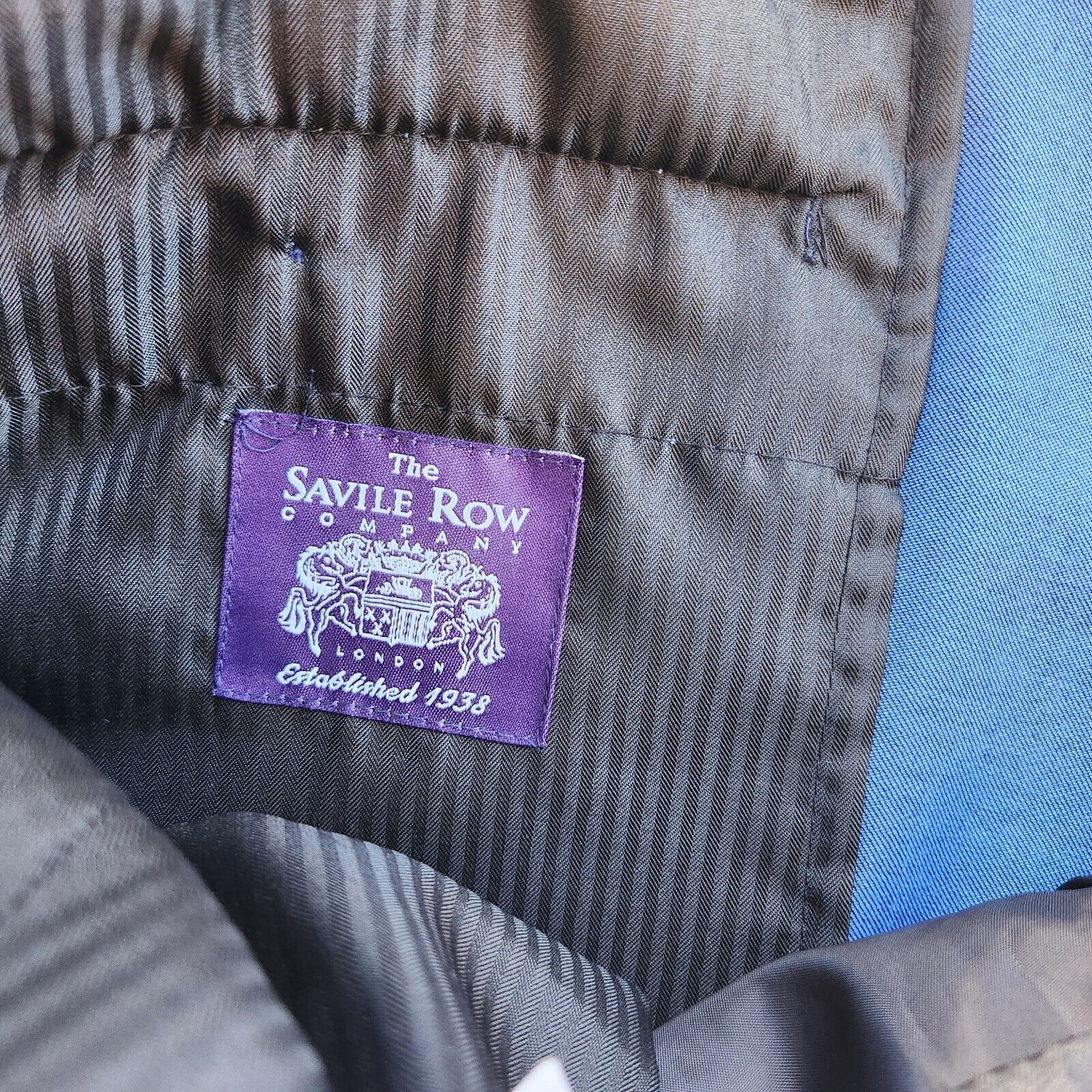 Savile Row Savile Row Men's Navy Slim Fit Dress Pants Size 38W 34L Size US 38 / EU 54 - 5 Thumbnail