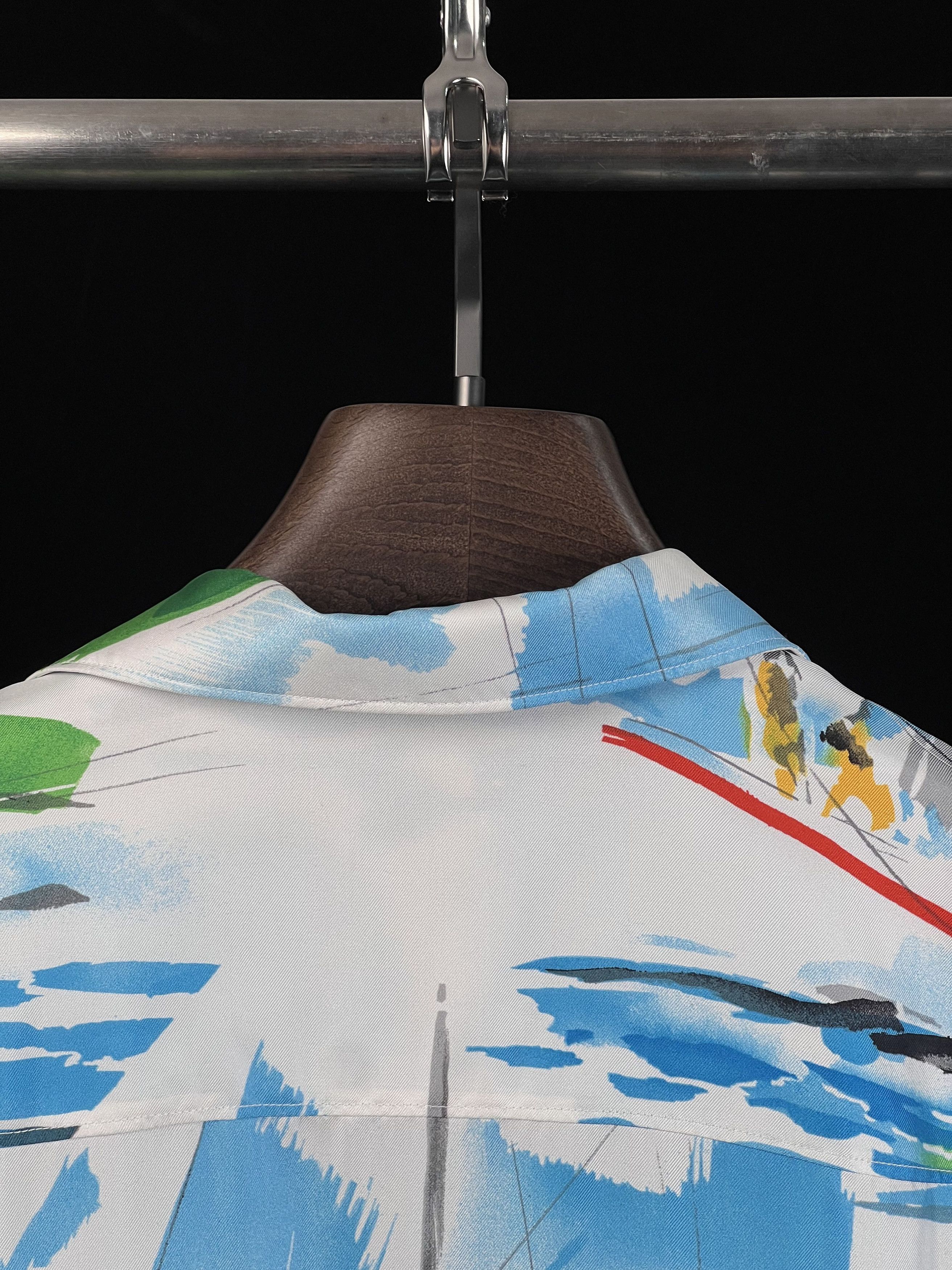 Brand New Silk Cabana Shirt Regatta Sample Novelty Pattern