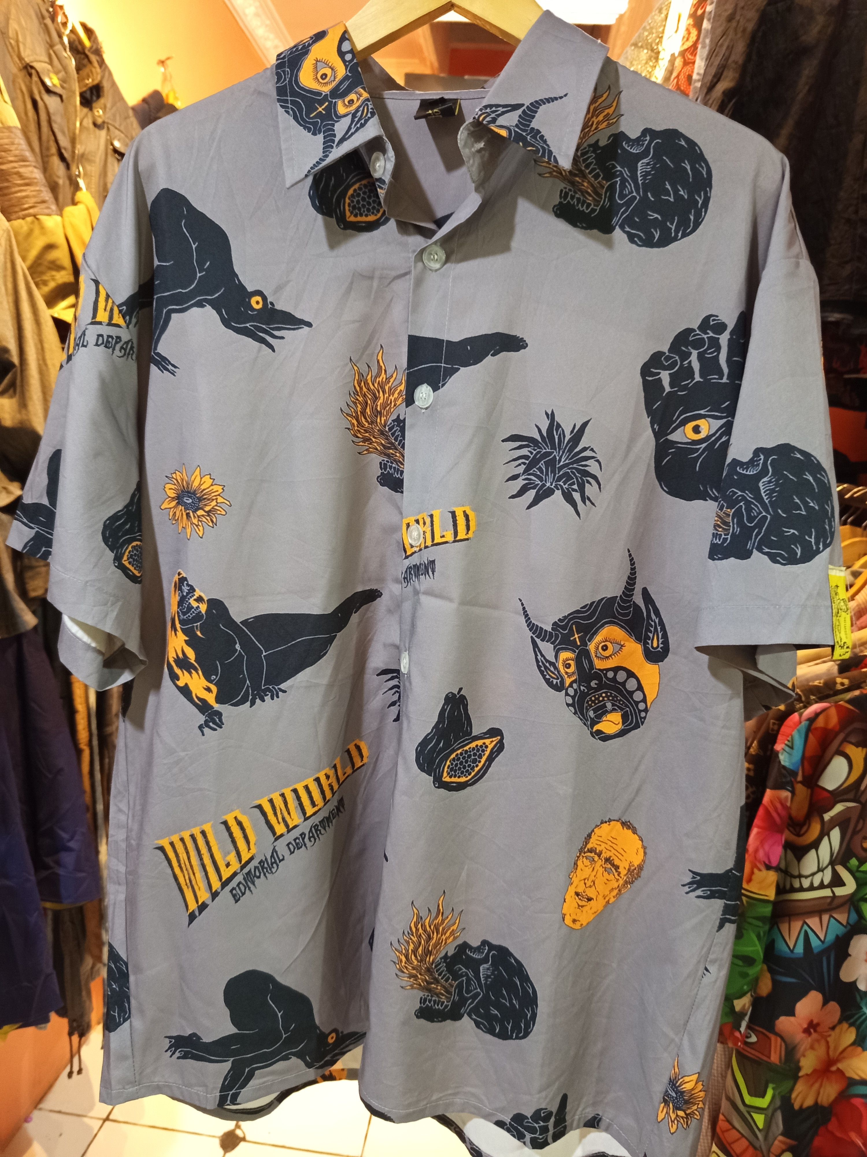 Vintage Editorial Department Surreal Wild World Shirt Size US XL / EU 56 / 4 - 2 Thumbnail