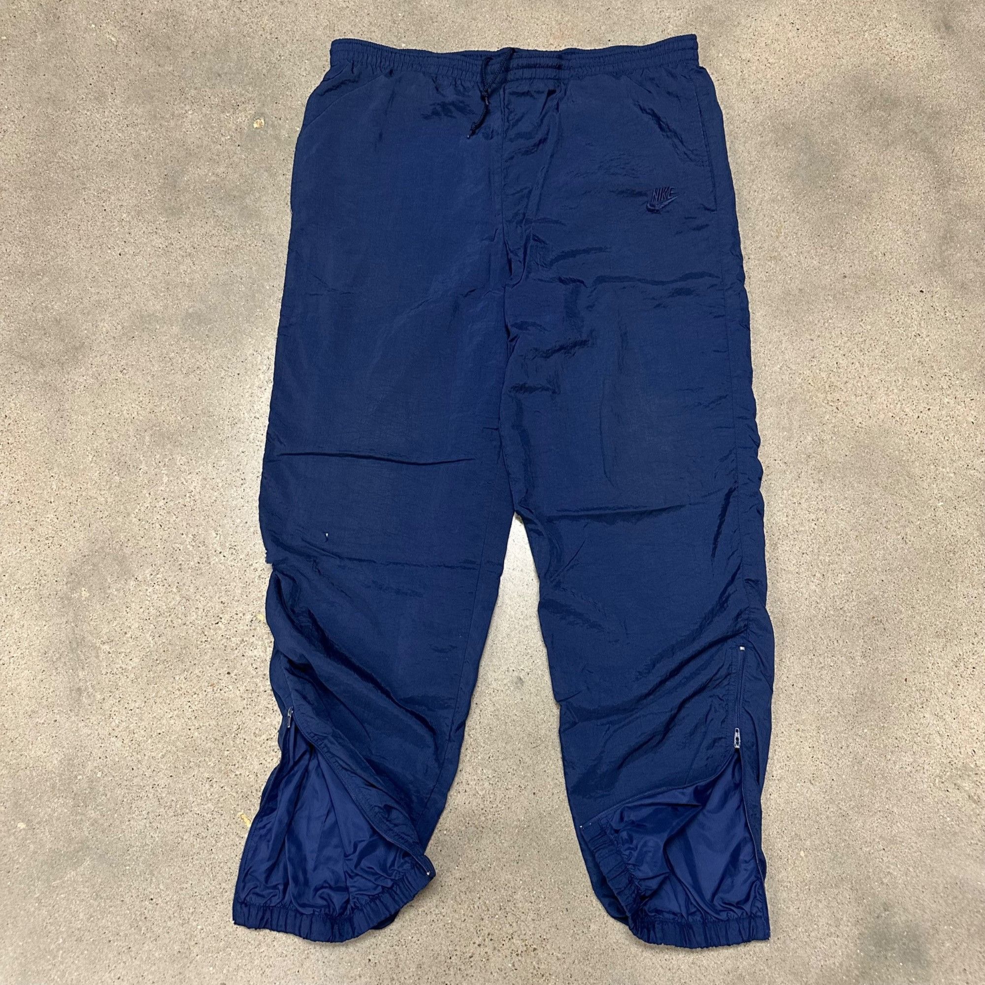 Nike × Vintage Vintage 90s Nike Swoosh Nylon Track Pants Size US 34 / EU 50 - 2 Thumbnail