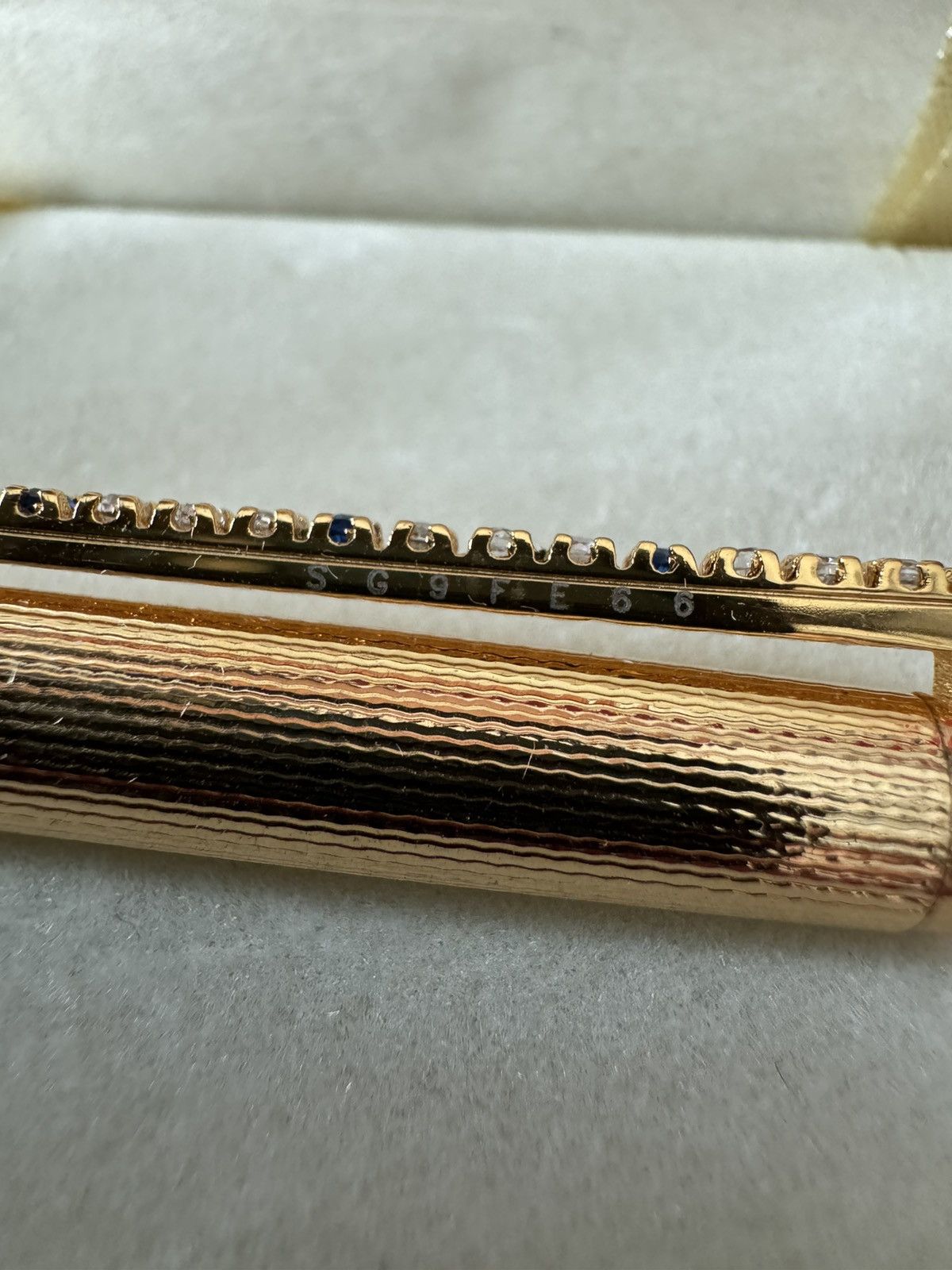 S.T. Dupont S.T DUPONT LAQUE DE CHINE GOLD DIAMOND SAPPHIRE ROLLERPEN Size ONE SIZE - 9 Thumbnail