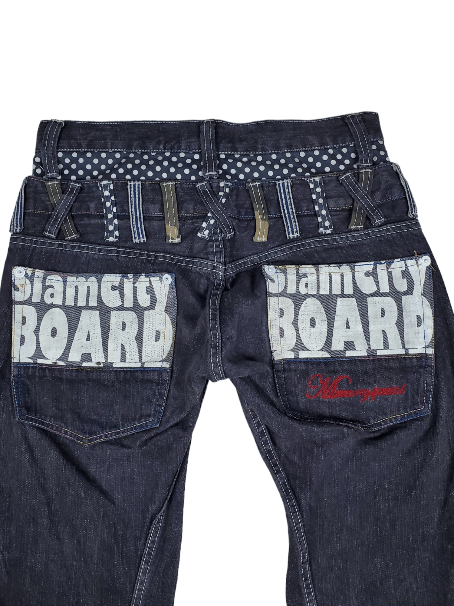 Vintage 🔥Vintage Denim Double Waist Slam City Board 🔥 Size US 31 - 4 Thumbnail