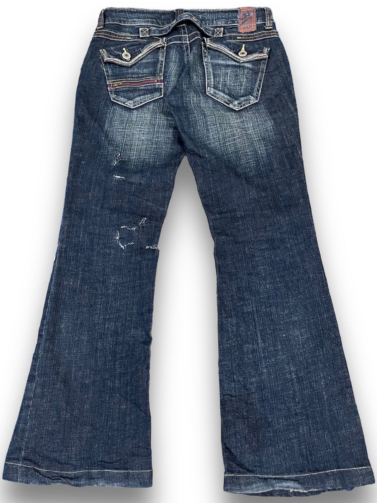 Japanese Brand Vintage Camel Road Flare Denim Size US 31 - 5 Thumbnail