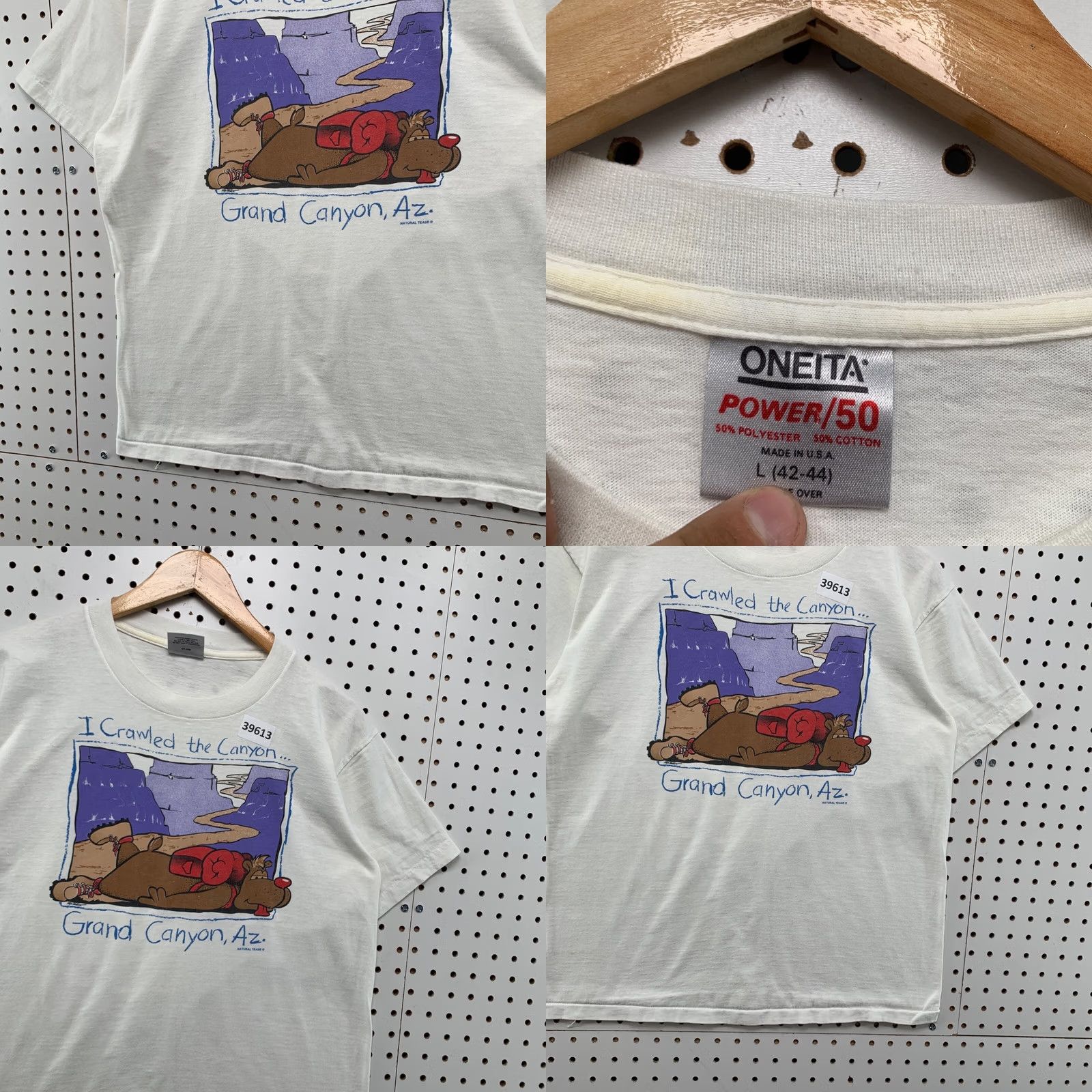 Vintage VINTAGE Grand Canyon Funny Shirt Mens M White USA 90s Single Stitch Classic Tee Size US M / EU 48-50 / 2 - 8 Thumbnail