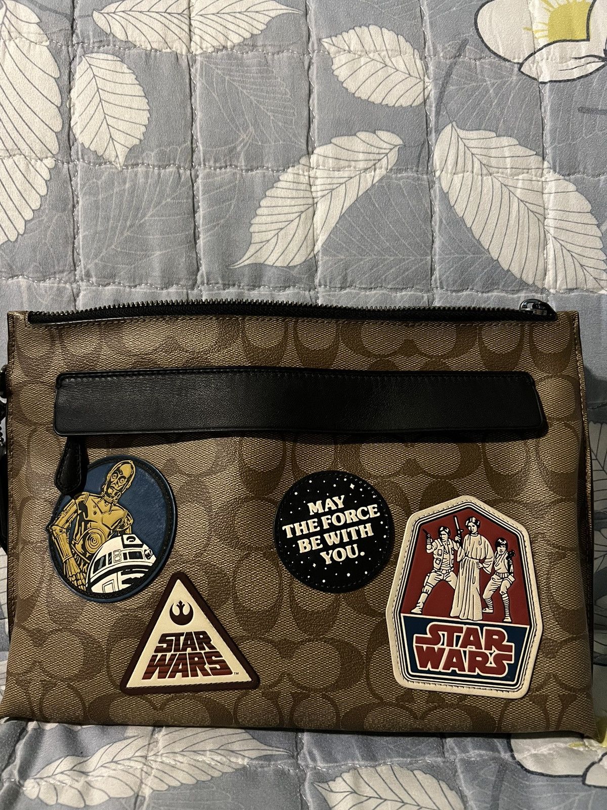 image of Coach x Star Wars Clutch Bag in Brown, Men's