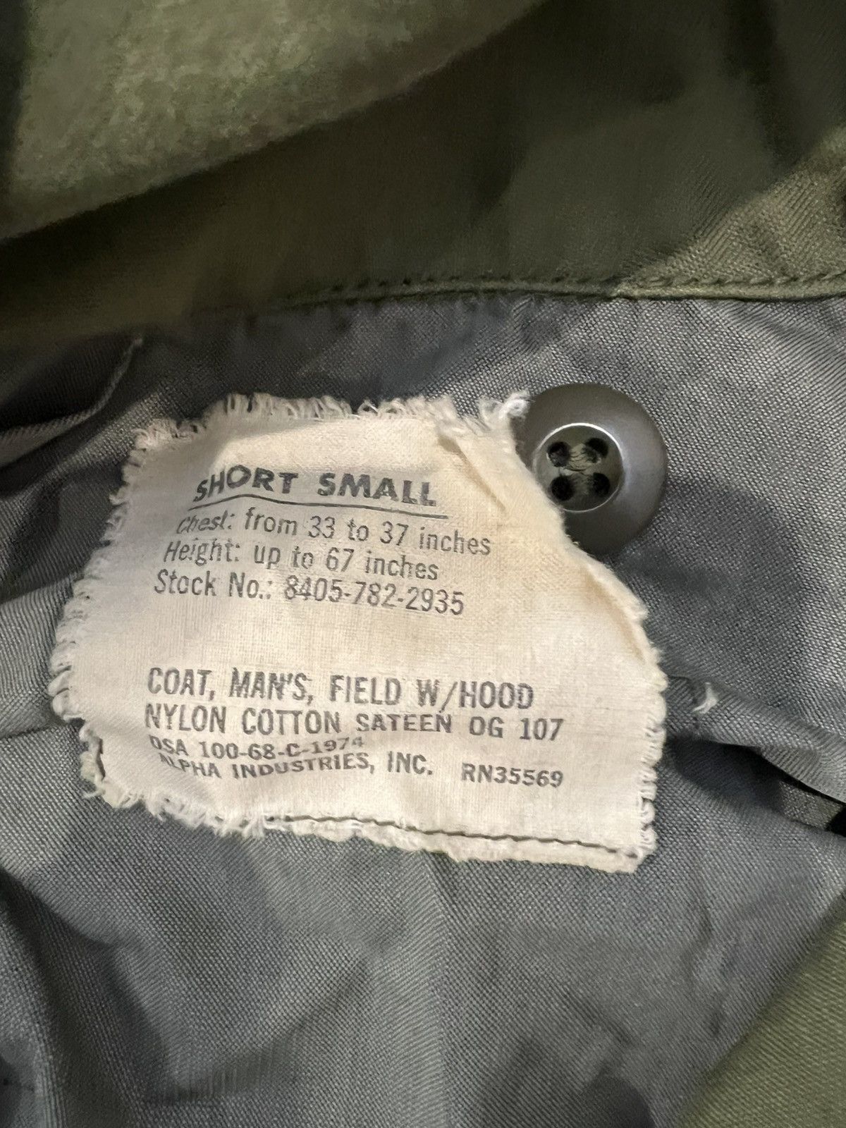 Vintage Vintage sateen og 107 alpha industries field jacket Size US S / EU 44-46 / 1 - 3 Thumbnail