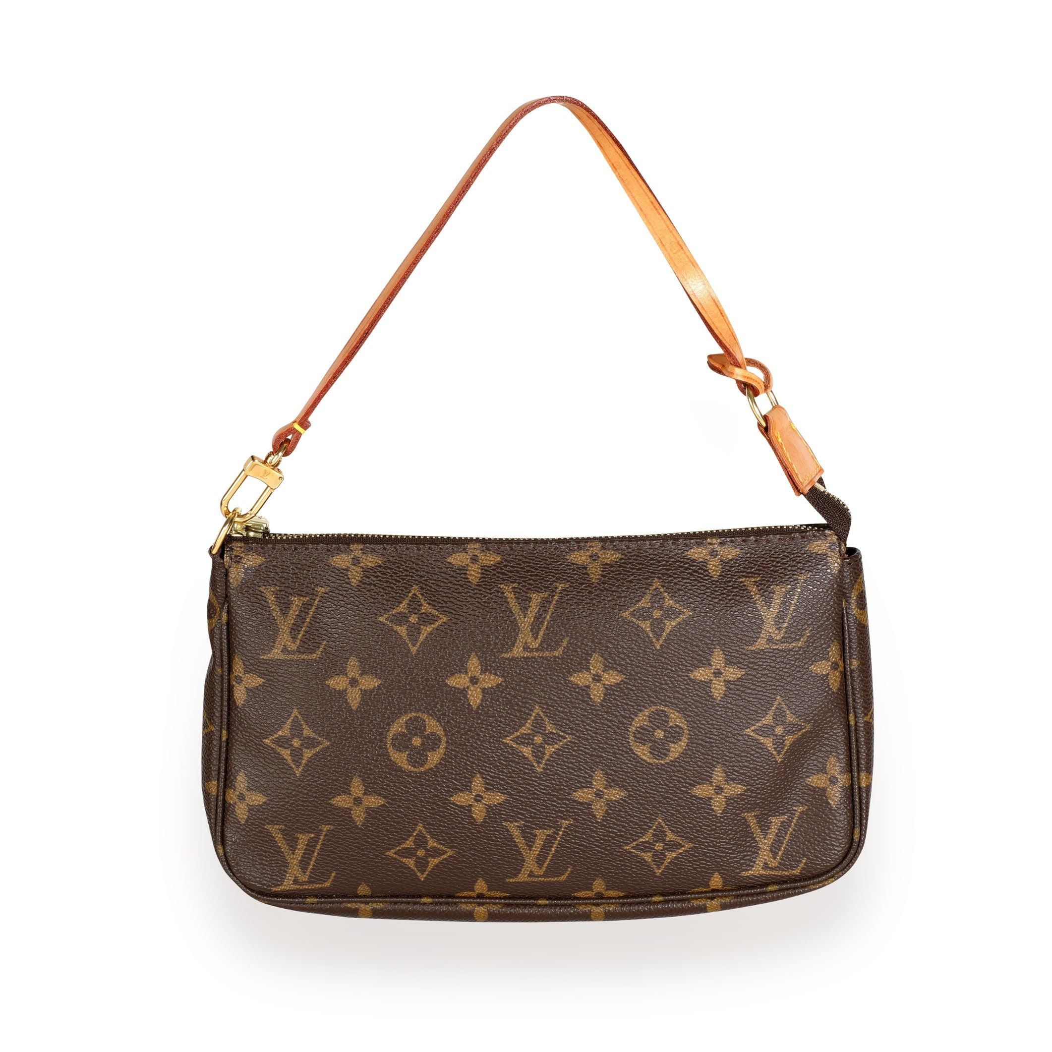 image of Louis Vuitton Monogram Canvas Pochette Accessoires in Brown, Women's