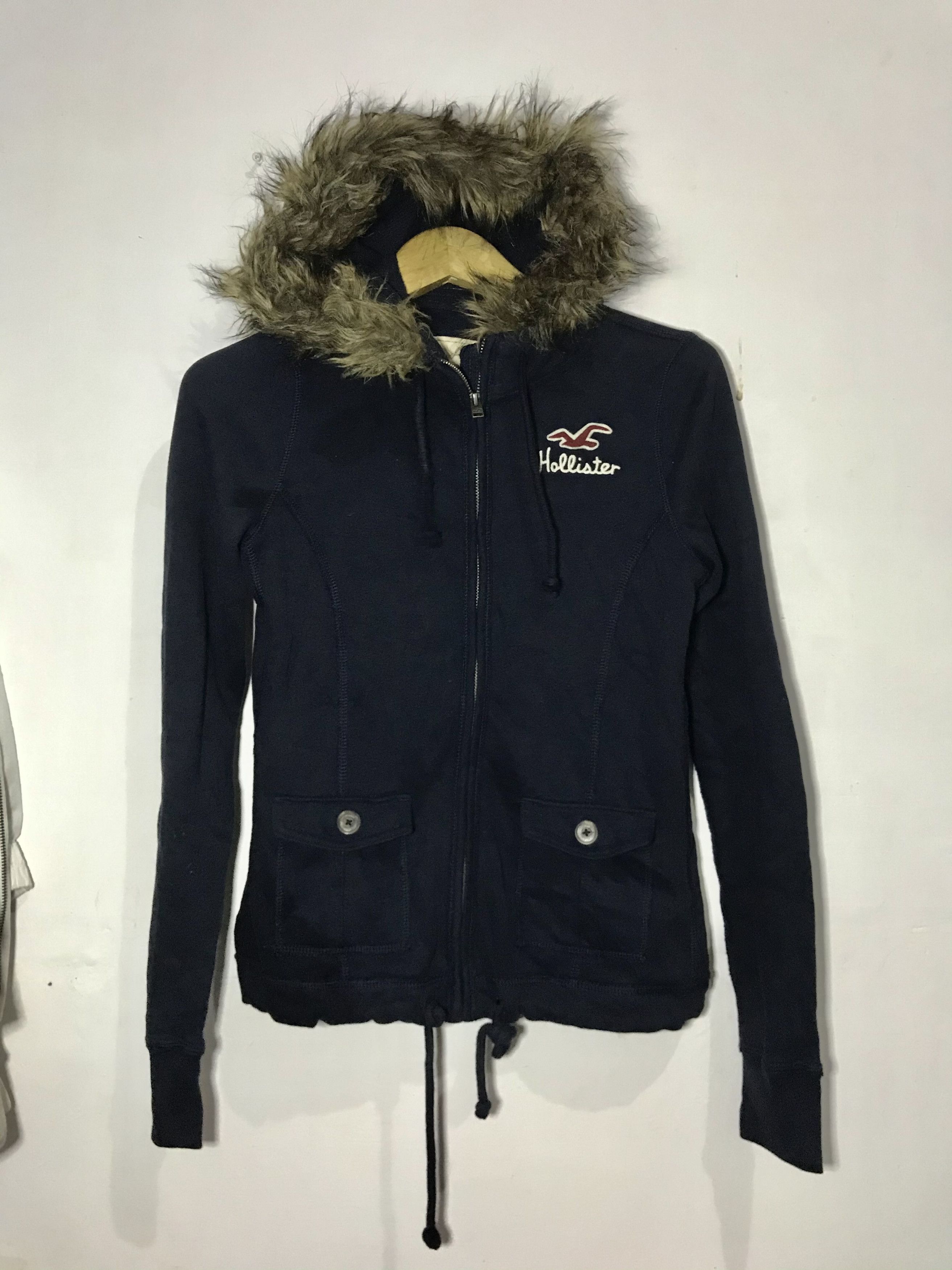 Hollister fur hoodie sale