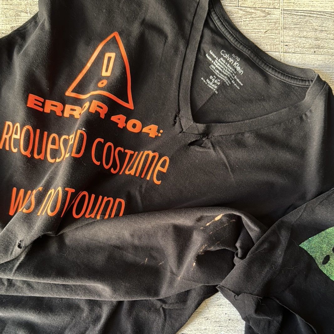 Calvin Klein ERROR, Costume Not Found, Neon, Distressed, Halloween Tee Size US XL / EU 56 / 4 - 13 Thumbnail