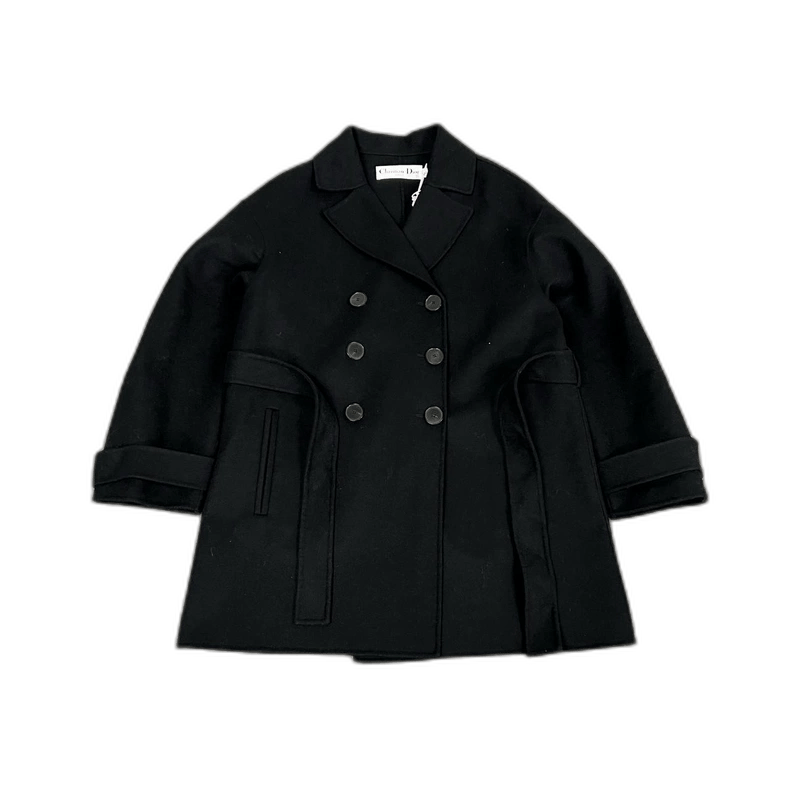 Dior Dior Black Double-Breasted Coat Size US S / EU 44-46 / 1 - 1 Thumbnail