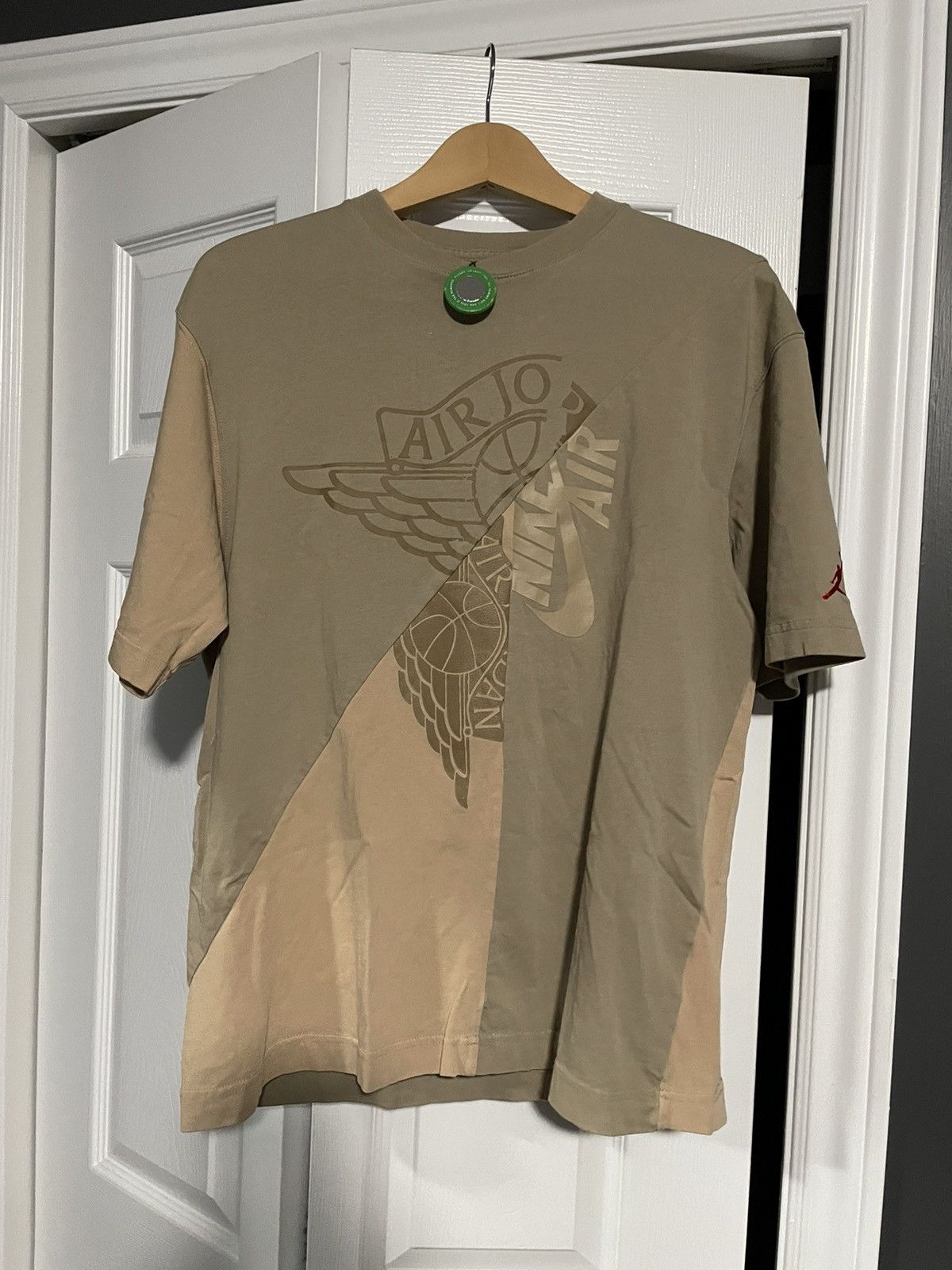 image of Travis Scott X Jordan Cactus Jack T-Shirt Beige, Men's (Size Medium)