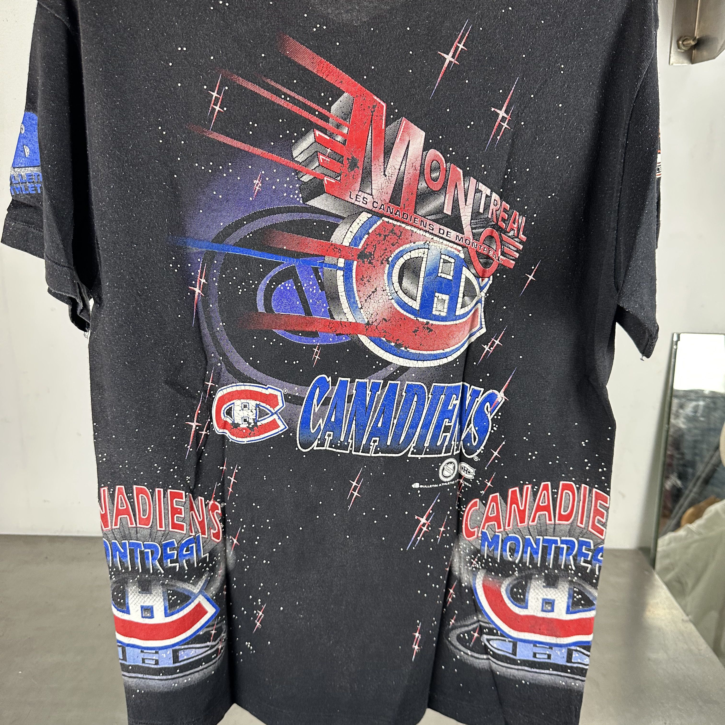 Vintage 1994 Montreal Canadiens Bulletin Athletic AOP XL T-Shirt Size US XL / EU 56 / 4 - 4 Thumbnail