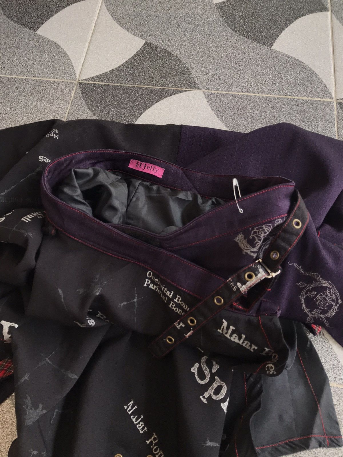 If Six Was Nine Y2K H.Jelly H.Naoto Mini Skirt Gothic Style Size 28" / US 6 / IT 42 - 10 Thumbnail