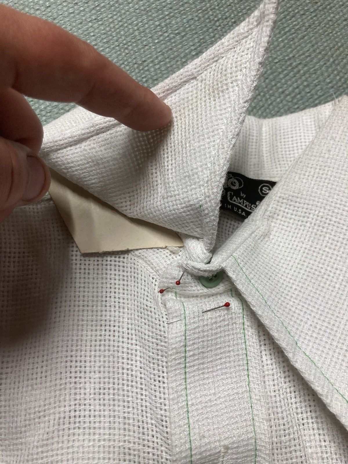 Vintage NEW VTG 70s polo shirt campus mesh sheer DEADSTOCK small Size US S / EU 44-46 / 1 - 9 Thumbnail