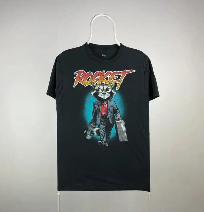Marvel Comics Marvel T-shirt rocket size Medium black big logo movie Size US M / EU 48-50 / 2 - 1 Thumbnail