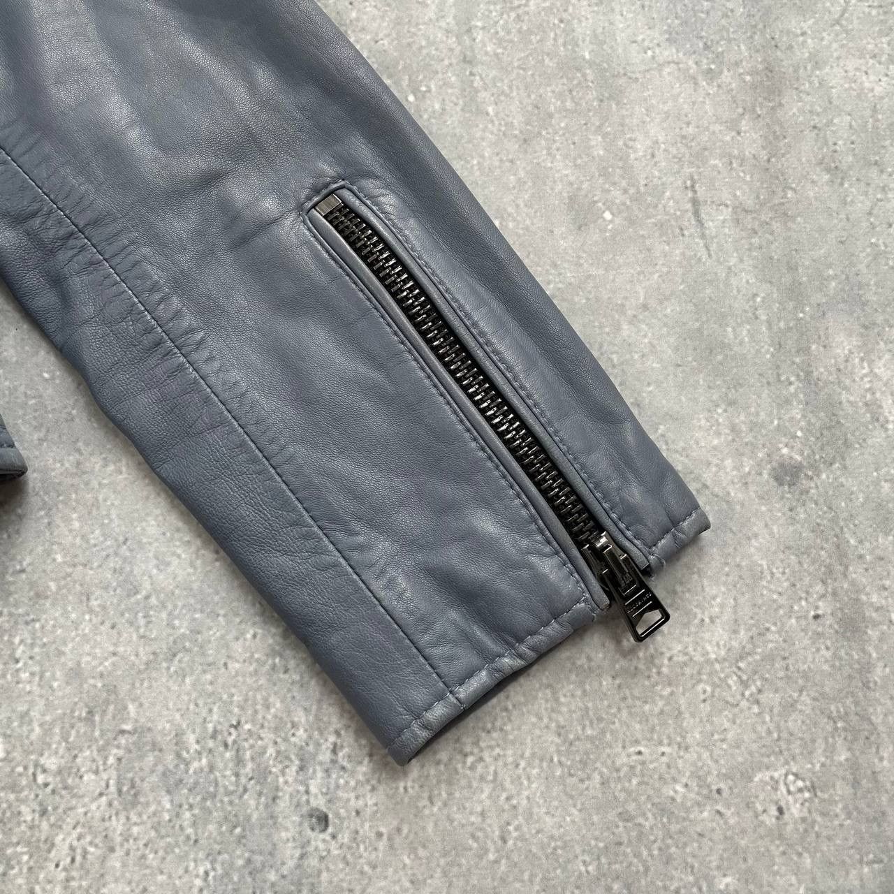 Allsaints Allsaints Fern Biker Leather Jacket Women’s Blue Size EU 38 Size M / US 6-8 / IT 42-44 - 18 Thumbnail