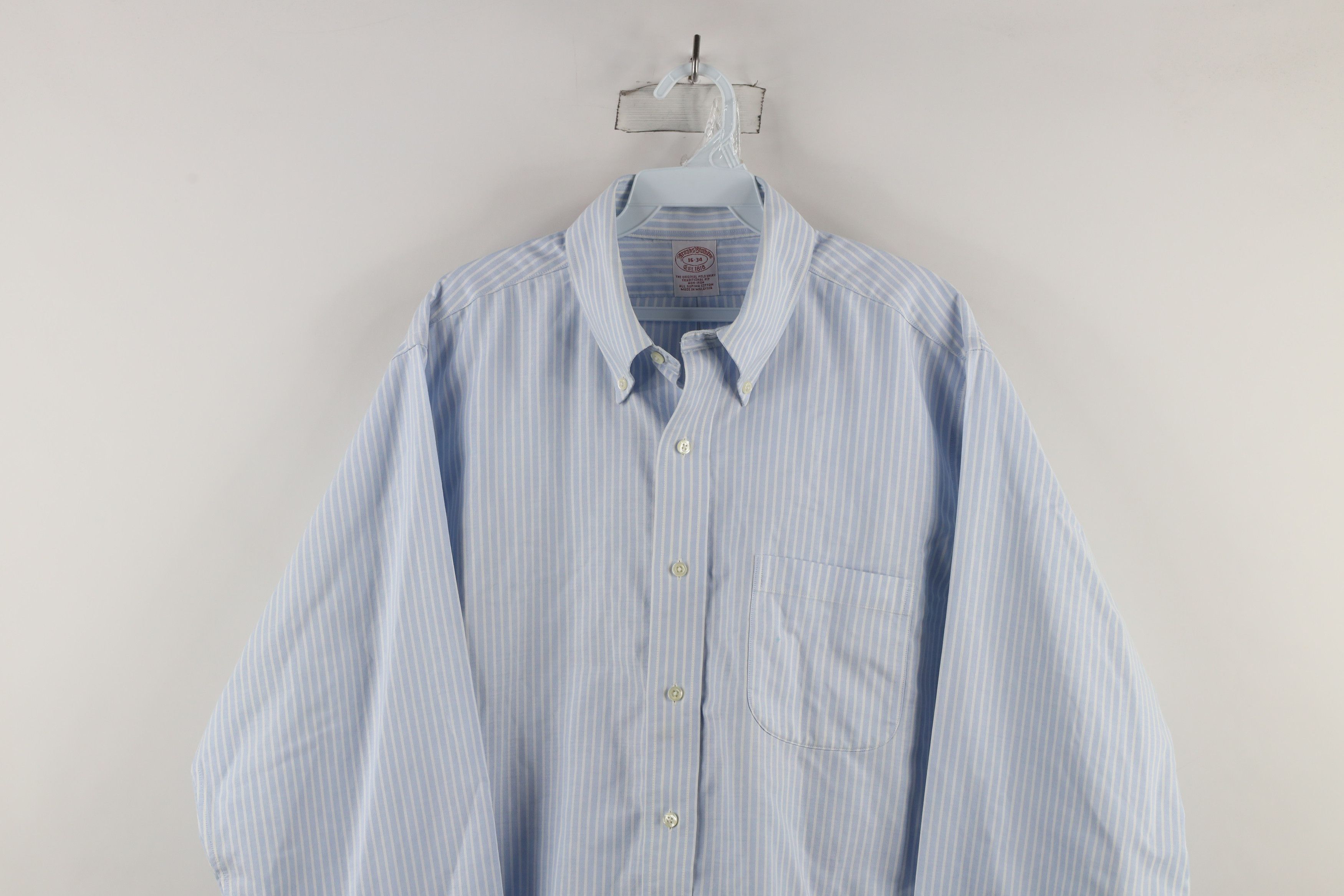 Brooks Brothers × Vintage Vintage 90s Brooks Brothers Cotton Button Down Shirt Size US M / EU 48-50 / 2 - 2 Thumbnail
