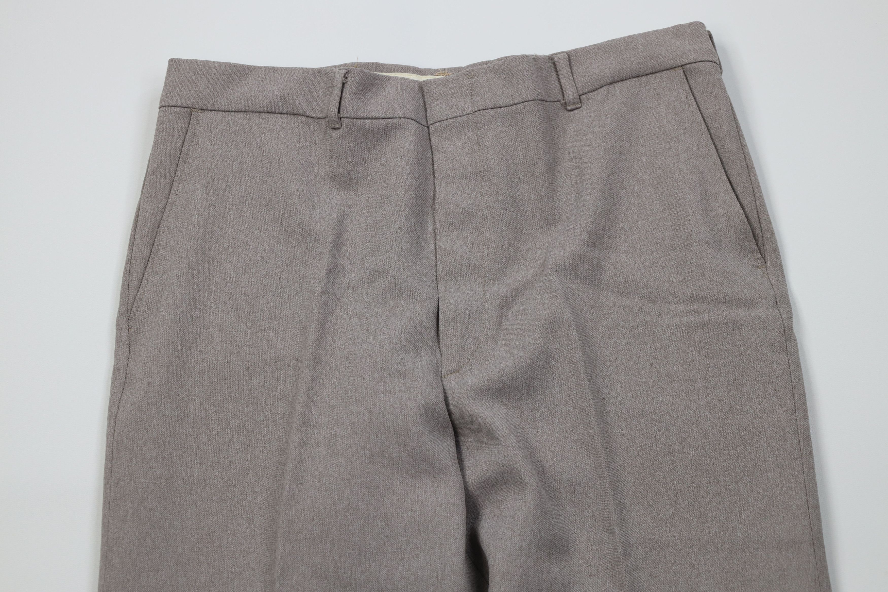 Vintage Vintage 70s Streetwear Flared Wide Leg Chino Pants Gray USA Size US 34 / EU 50 - 2 Thumbnail