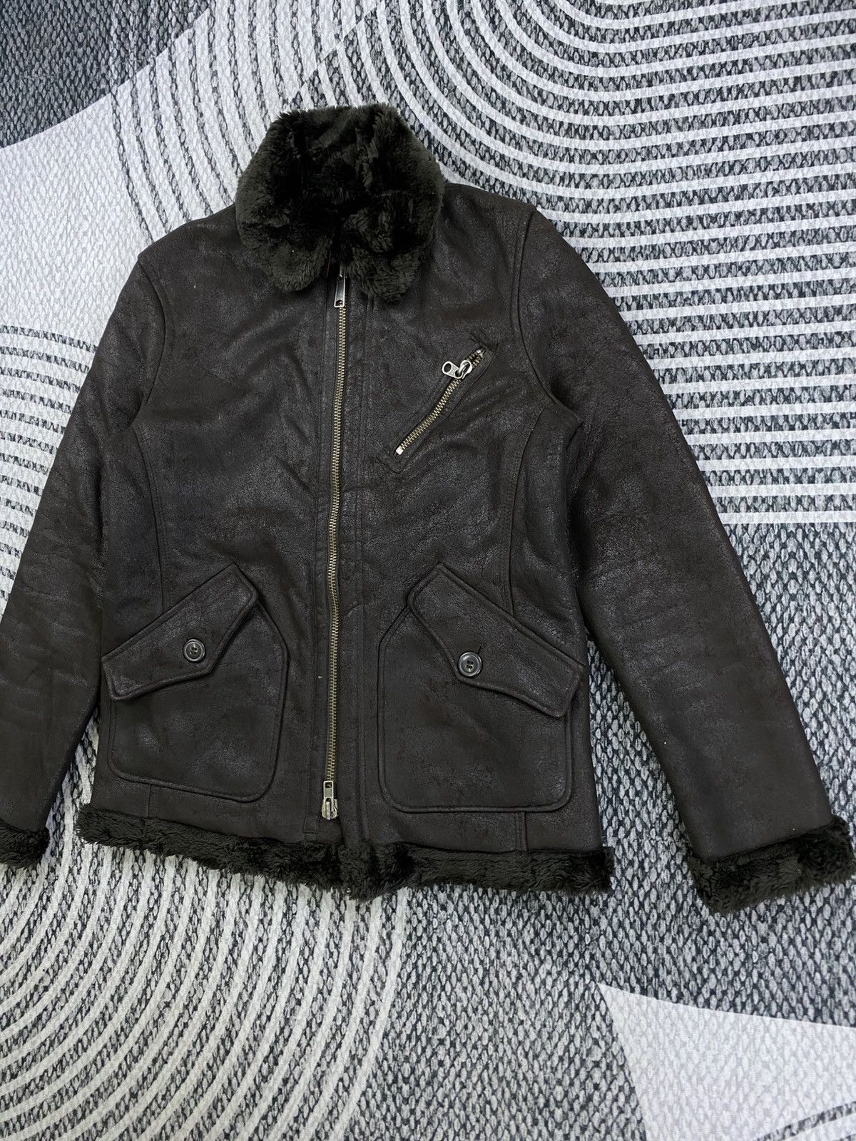 Takeo Kikuchi Vintage Takeo Kikuchi Dark Brown Sherpa Leather Jacket Size US M / EU 48-50 / 2 - 4 Thumbnail