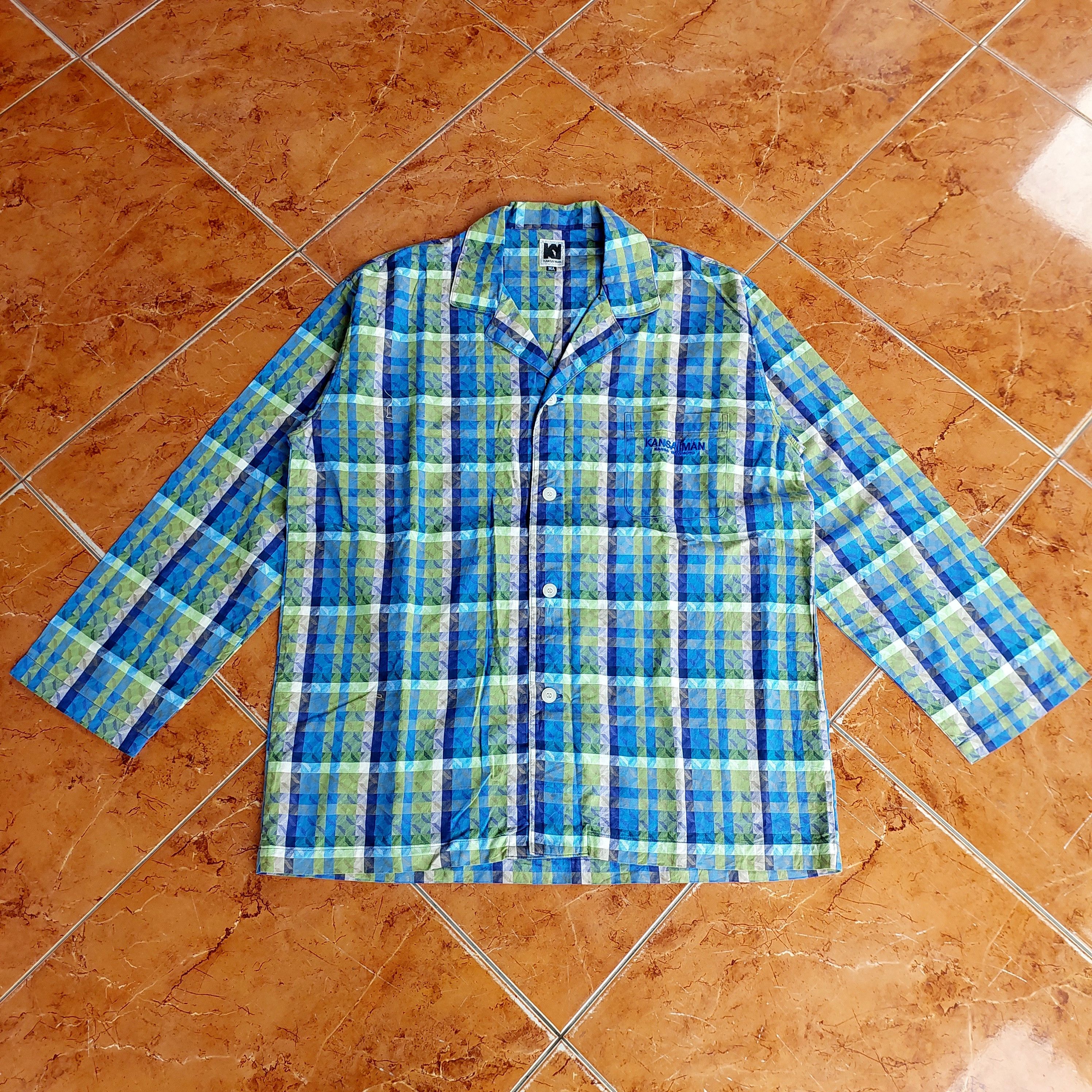 Kansai Yamamoto Kansai Man yamamoto night gown diamond pattern shirt Size US M / EU 48-50 / 2 - 1 Thumbnail
