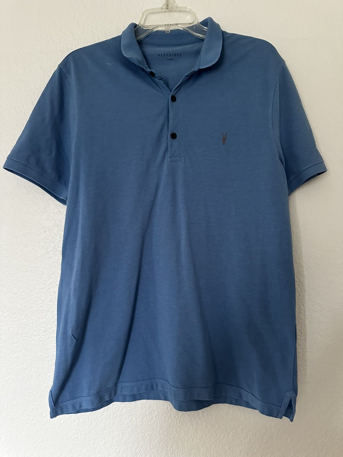 Allsaints × Designer All saints light blue polo Size US L / EU 52-54 / 3 - 1 Thumbnail