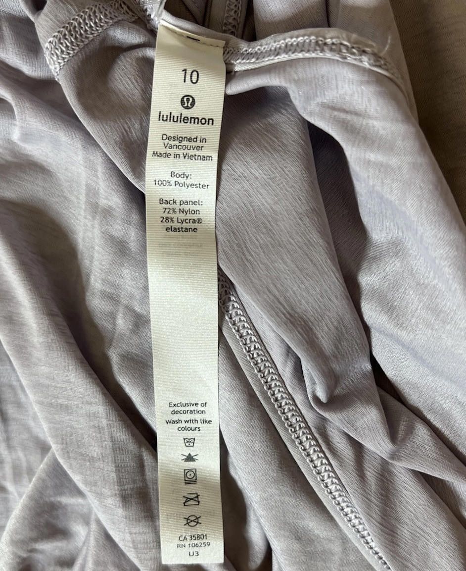 Designer Lululemon Woman's Tank Top Split Crossover Back Purple Sz10 Size L / US 10 / IT 46 - 4 Thumbnail