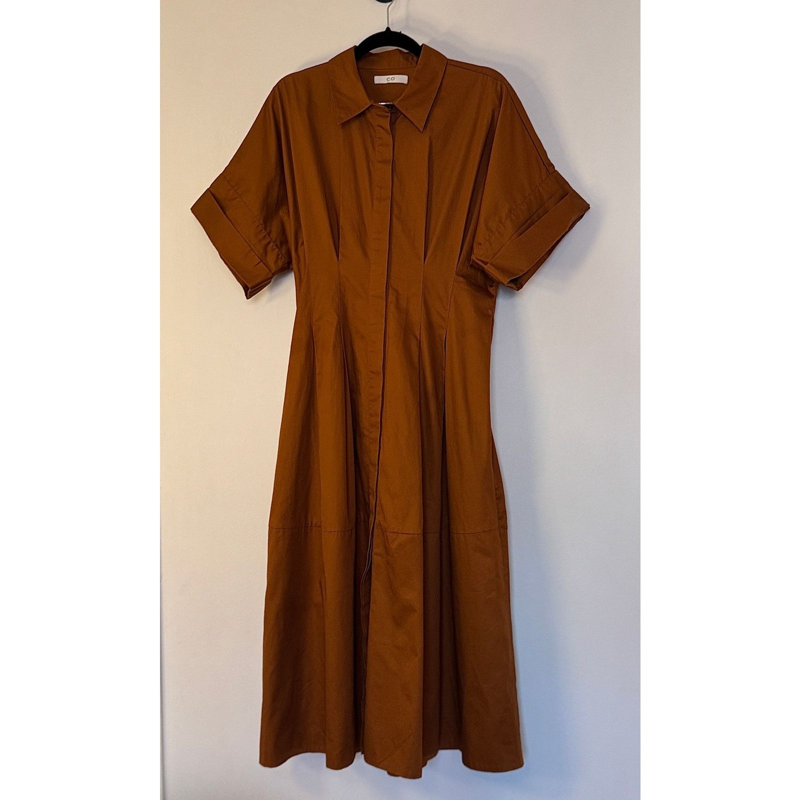 CO Co Pleated Cotton Midi Dress Size M / US 6-8 / IT 42-44 - 1 Thumbnail