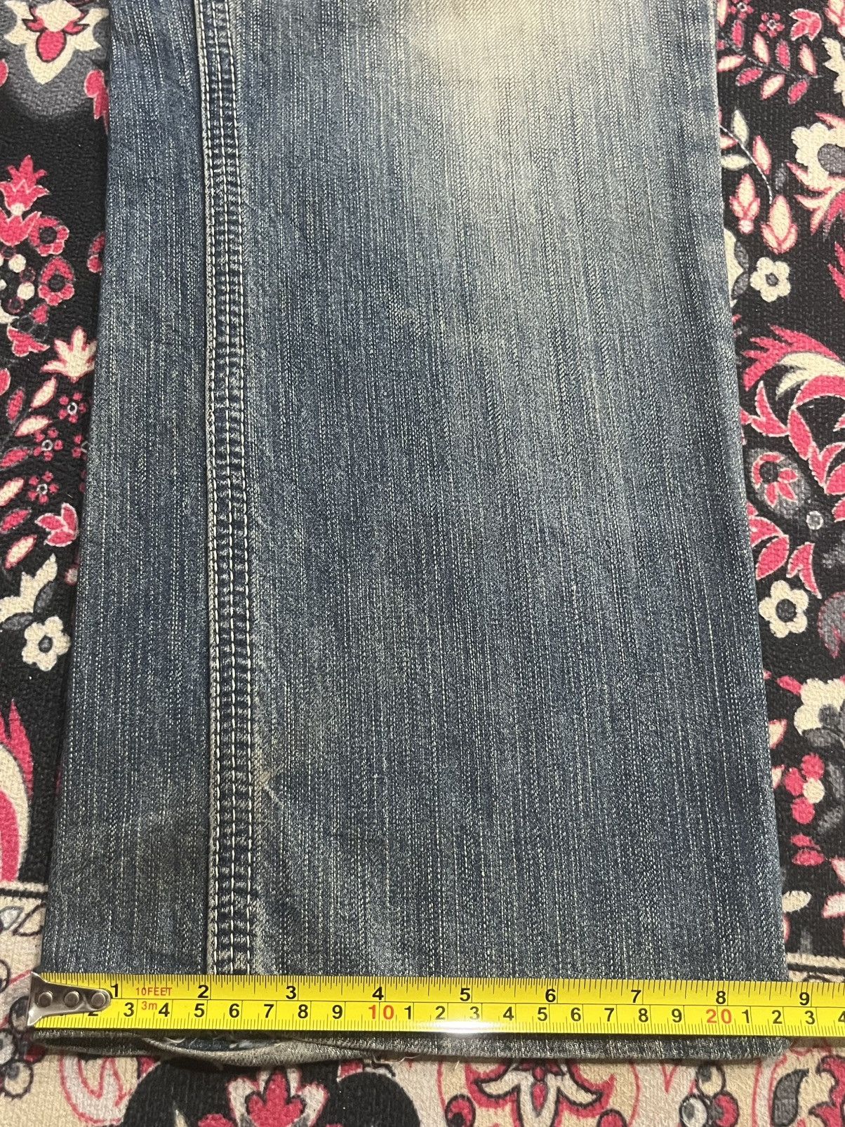 Edwin ⚡️Distressed⚡️Vintage Edwin XVS Buckle Back Mud Blue Wash Jean Size US 34 / EU 50 - 17 Thumbnail
