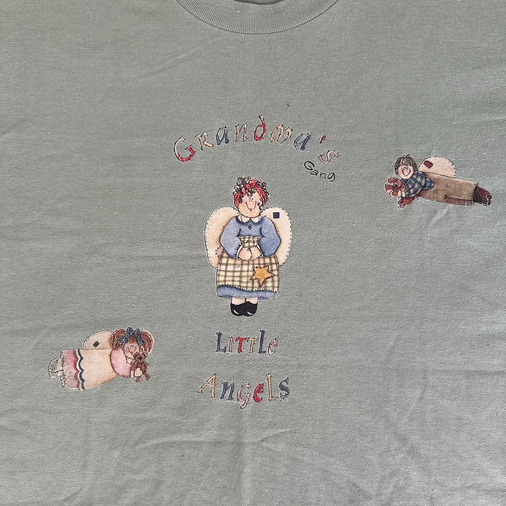 Hanes Vintage Grandmas Little Angels Doll T-Shirt Cottagecore Ugly Size US L / EU 52-54 / 3 - 2 Thumbnail