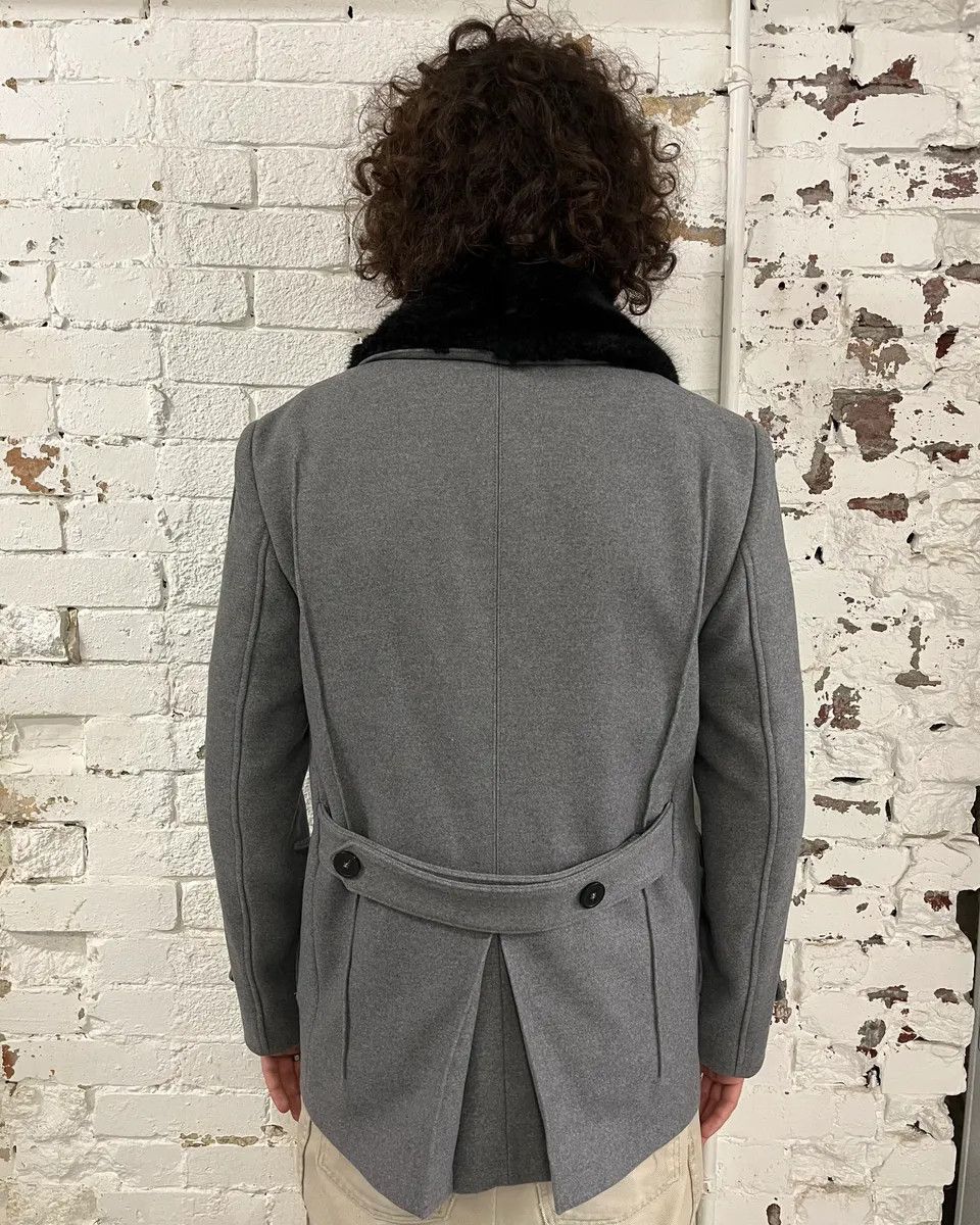 Emporio Armani AW2017 Emporio Armani Faux Fur Collar Grey Wool Coat Size US M / EU 48-50 / 2 - 2 Thumbnail