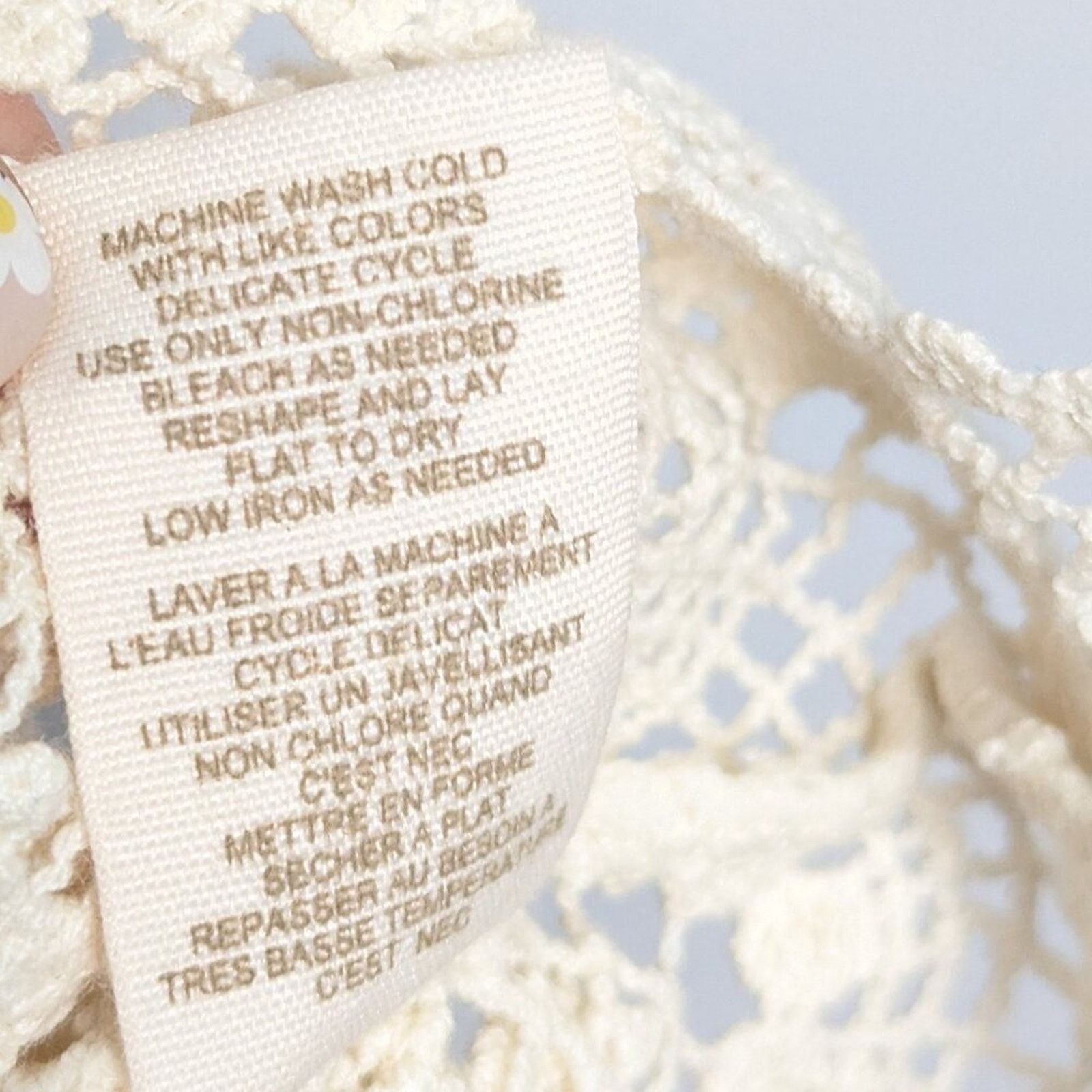 Free People Free People Intimately Cream Crochet Lace Scoop Neck Tank Size S / US 4 / IT 40 - 8 Thumbnail