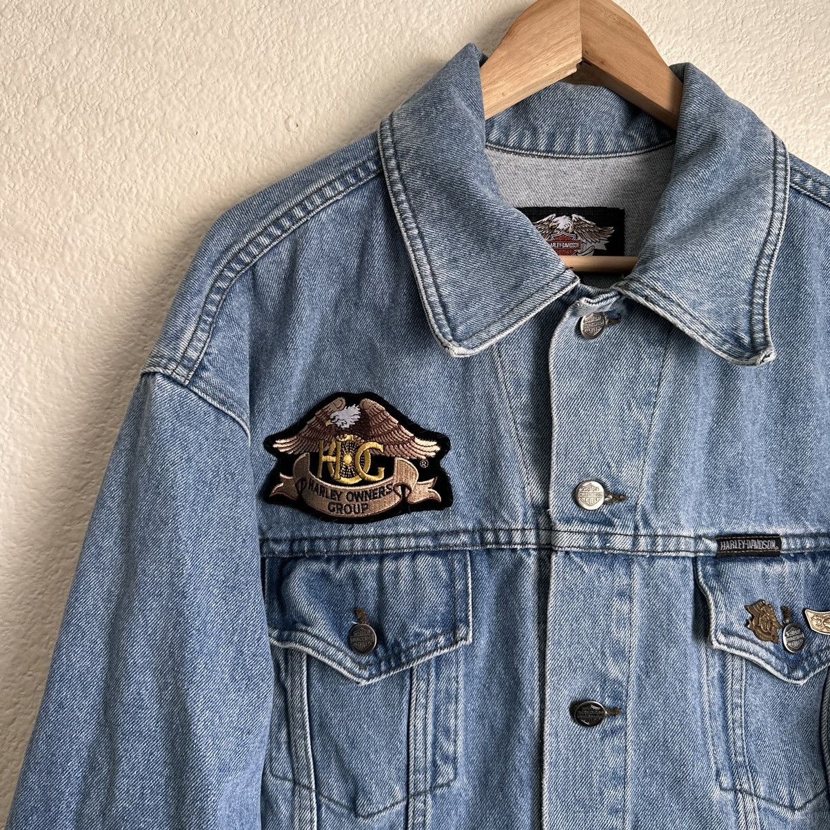 Harley Davidson Vintage Harley Davidson Denim Jacket Motorcycle Size Large L Size US L / EU 52-54 / 3 - 3 Thumbnail