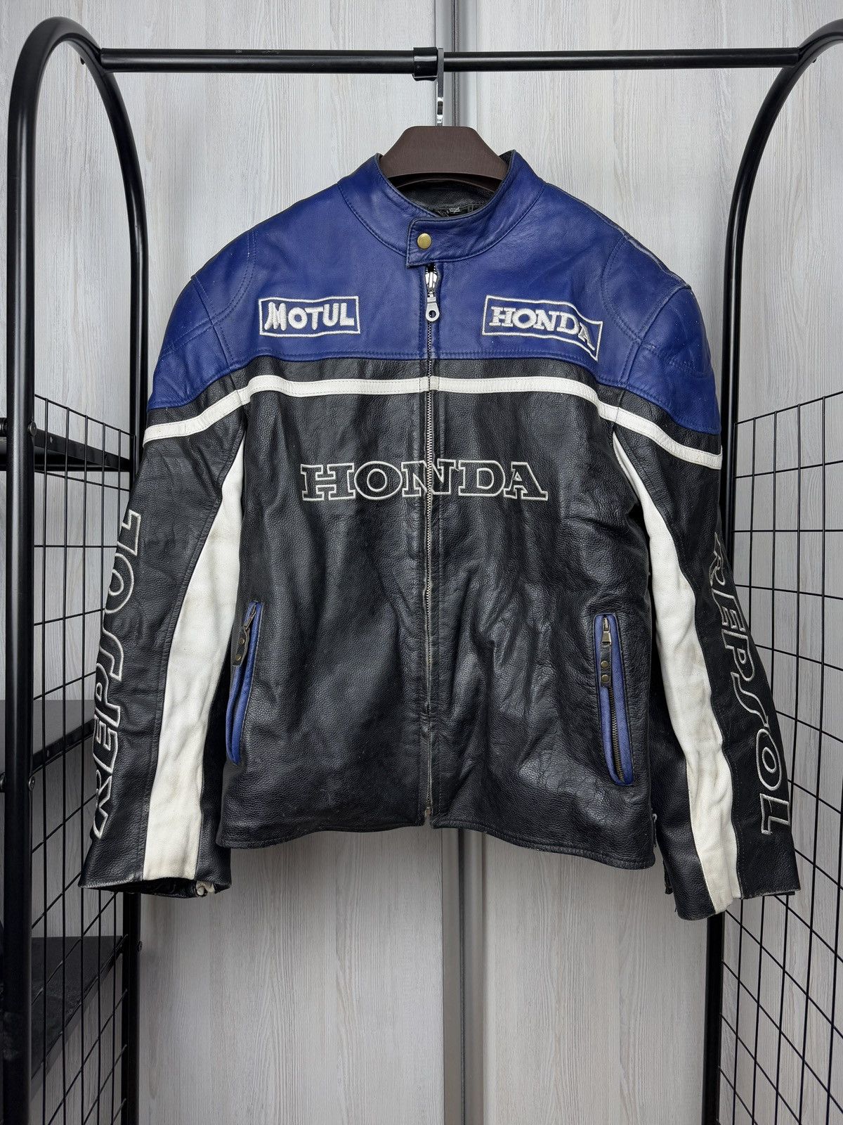 Honda Vintage Honda Repsol Motul Leather Moto Jacket w/ Protection Size US XXL / EU 58 / 5 - 1 Thumbnail