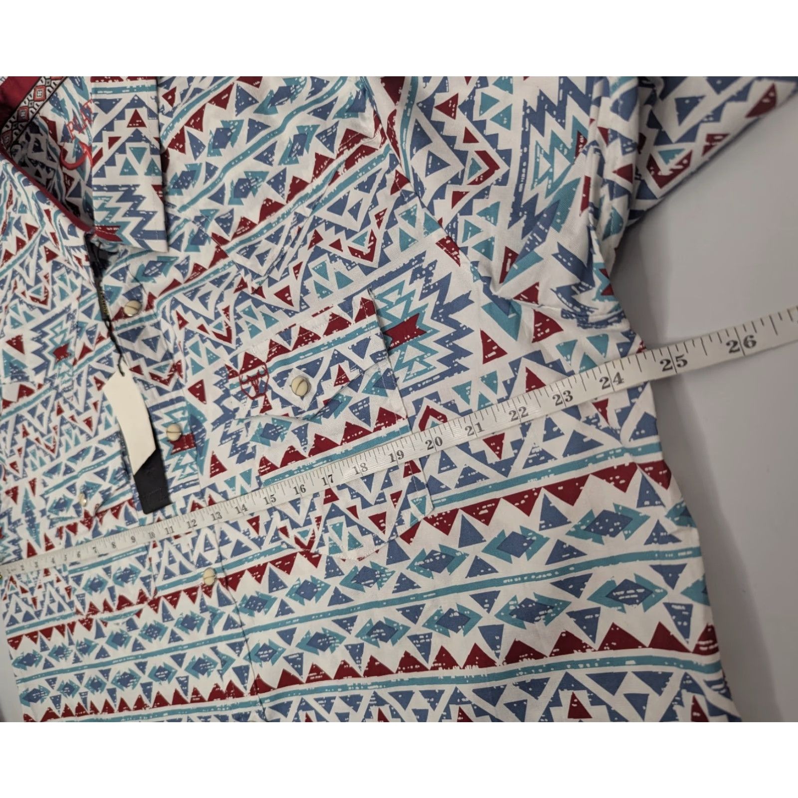 Vintage NWT Platini Shirt 2XL Aztec Pearl Snap Long Sleeve Tribal Southwestern Size US XXL / EU 58 / 5 - 6 Thumbnail
