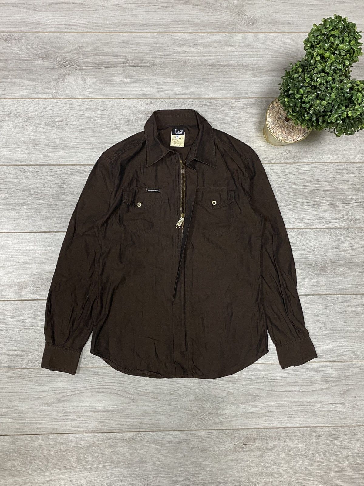 Dolce & Gabbana Dolce&Gabbana vintage zip big logo shirt Size US L / EU 52-54 / 3 - 1 Thumbnail