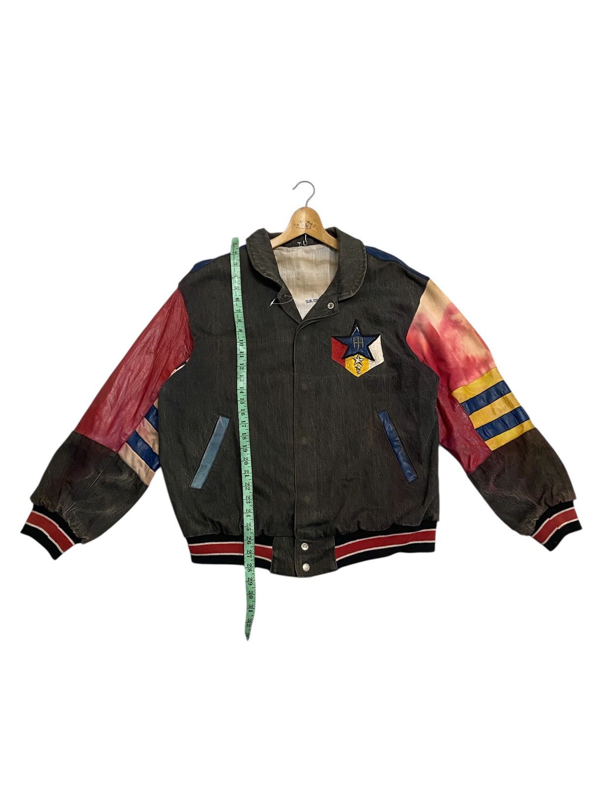 Jeff Hamilton Vintage Jeff Hamilton Very Distress Varsity Jacket Size US XL / EU 56 / 4 - 12 Thumbnail