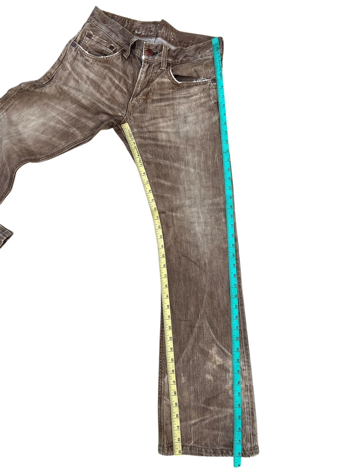 Vintage Clawmark Faded Denim Y2K Edwin BT5001 503 Flare Jeans Size US 30 / EU 46 - 6 Thumbnail