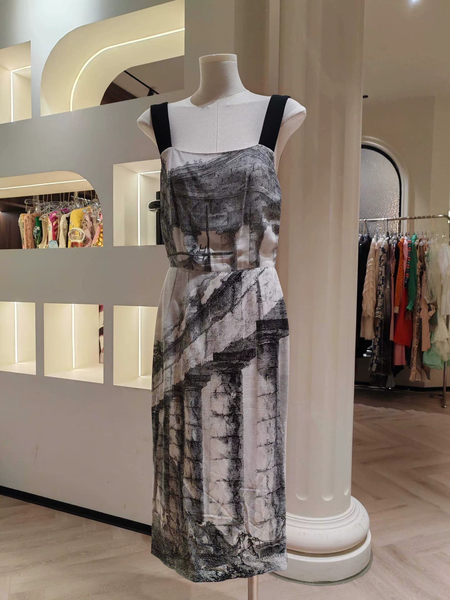 Dolce & Gabbana Dolce & Gabbana Ink Print Dress Size S / US 4 / IT 40 - 1 Thumbnail