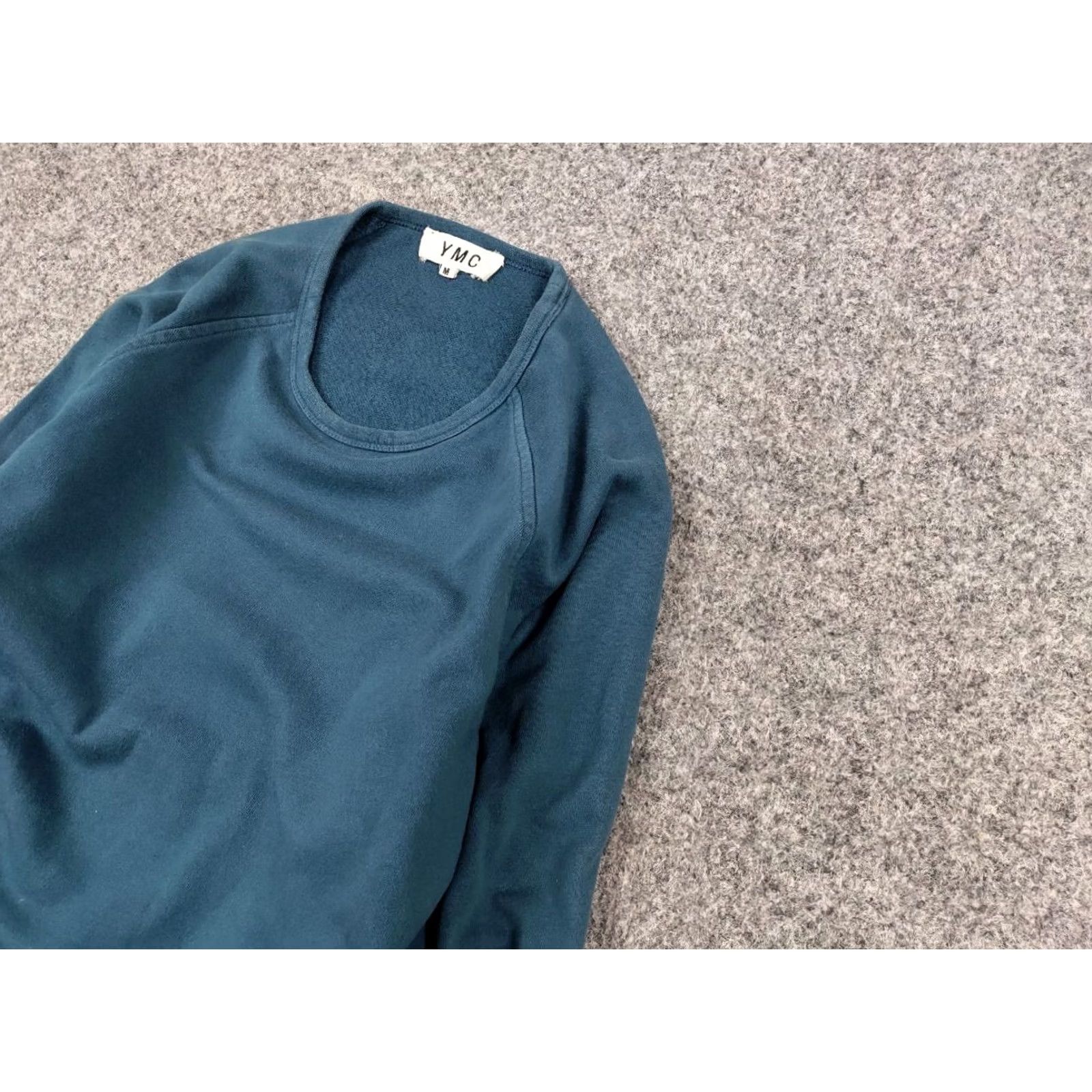 YMC YMC You Must Create Designer Classic Crew Chek Sweatshirt Shirt Men M Blue Cotton Canvas Crew Neck Pullover Designer 90s or Size US M / EU 48-50 / 2 - 4 Thumbnail