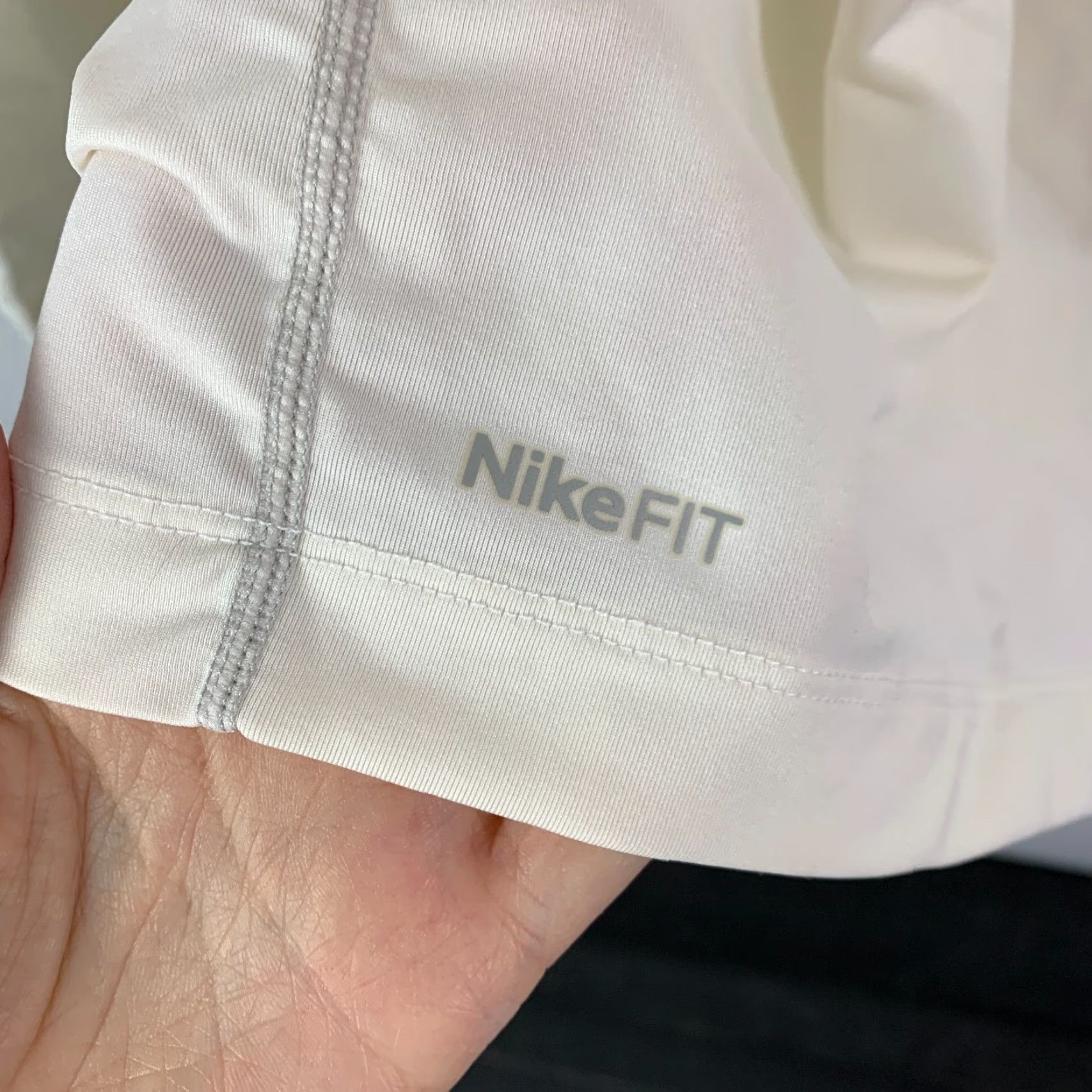 Nike Nike Pro T-Shirt Long Sleeve Crew Neck White 2XL Mens Athletic Size US XXL / EU 58 / 5 - 3 Thumbnail