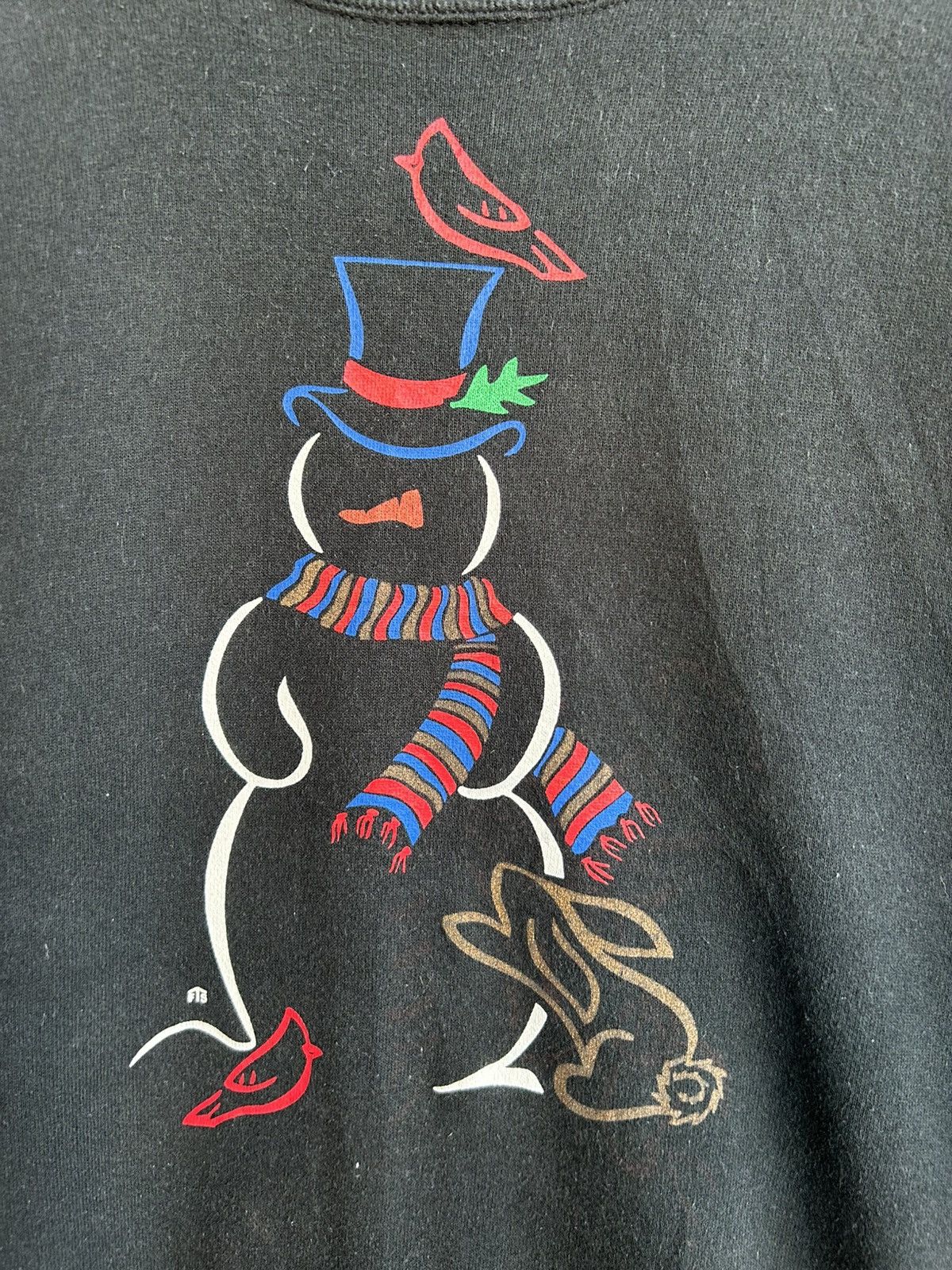 Jerzees Vintage Jerzees Snowman Crewneck Sweatshirt Size US L / EU 52-54 / 3 - 3 Thumbnail