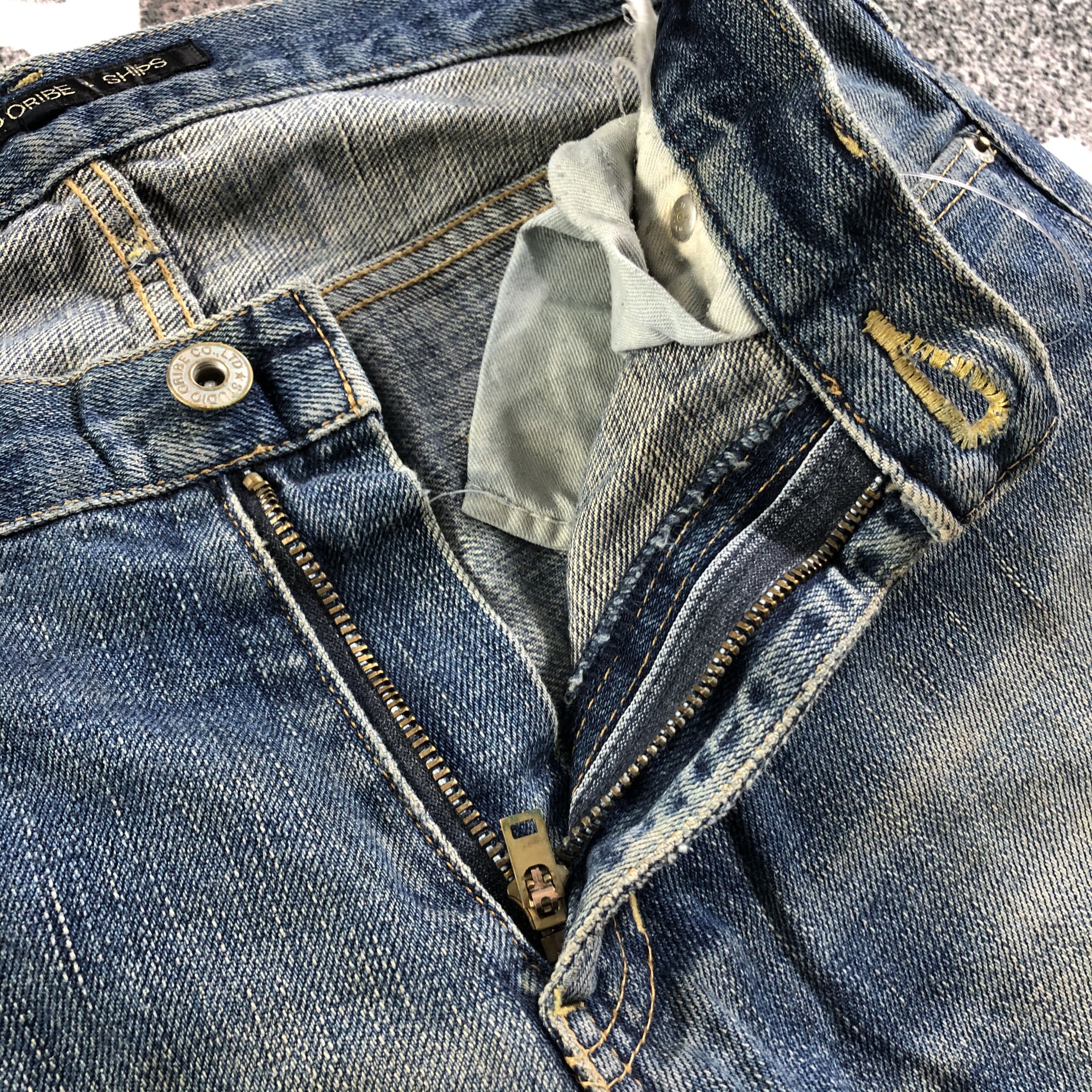 SHIPS Studio Oribe x Ships Jeans Ripped Selvedge Denim KJ2691 Size US 30 / EU 46 - 8 Thumbnail