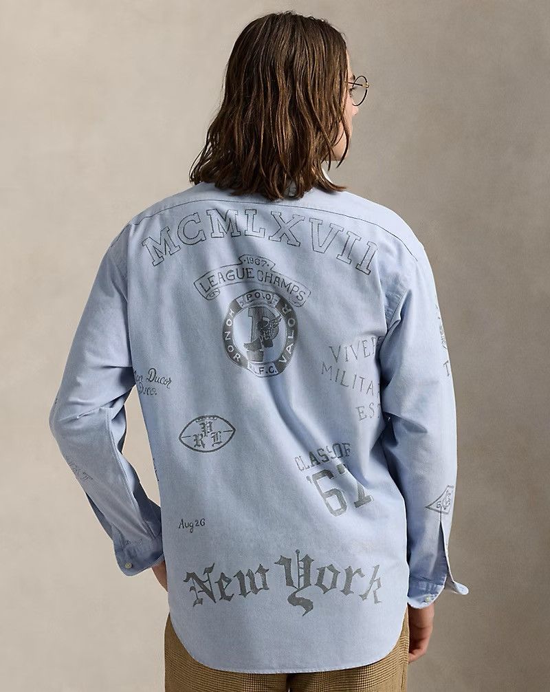 Polo Ralph Lauren Polo Ralph Lauren The Big Shirt West Village Diary Blue XL Size US XL / EU 56 / 4 - 5 Thumbnail