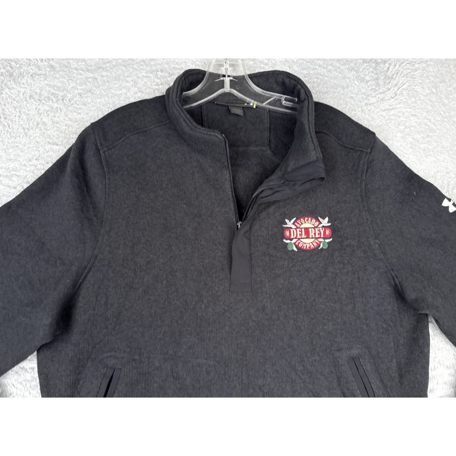 Under Armour Under Armour Sweatshirt Mens Large Gray 1/4 Zip Fleece Del Rey Avocado Logo Size US L / EU 52-54 / 3 - 4 Thumbnail