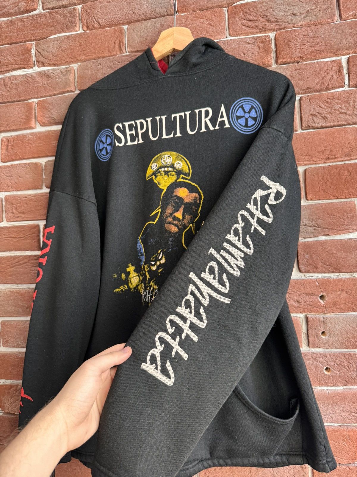 Band Tees Rare 1996 Sepultura Roots Metal Band Hoodie 90s Grail XL Size US XL / EU 56 / 4 - 6 Thumbnail