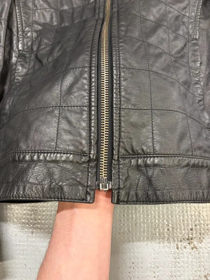 Dolce & Gabbana 2000s Dolce & Gabbana Black Grid Leather Jacket Size US S / EU 44-46 / 1 - 9 Thumbnail