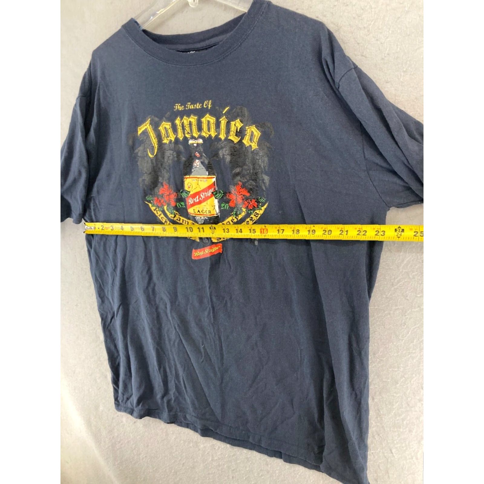 Vintage Caribbean Vacation Shirt 2XL Black Graphic Print Short Sleeve Crew Neck Cotton T-Shirt Jamaica Beer Classic Mens Size US XXL / EU 58 / 5 - 2 Thumbnail